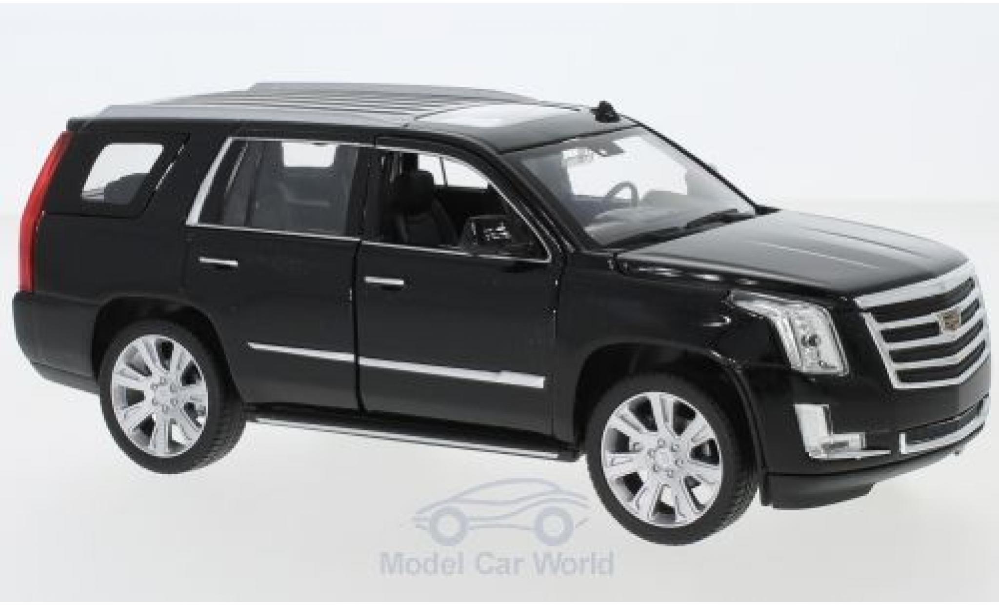Cadillac Escalade 1/24 Welly nero 2017 modellino in miniatura