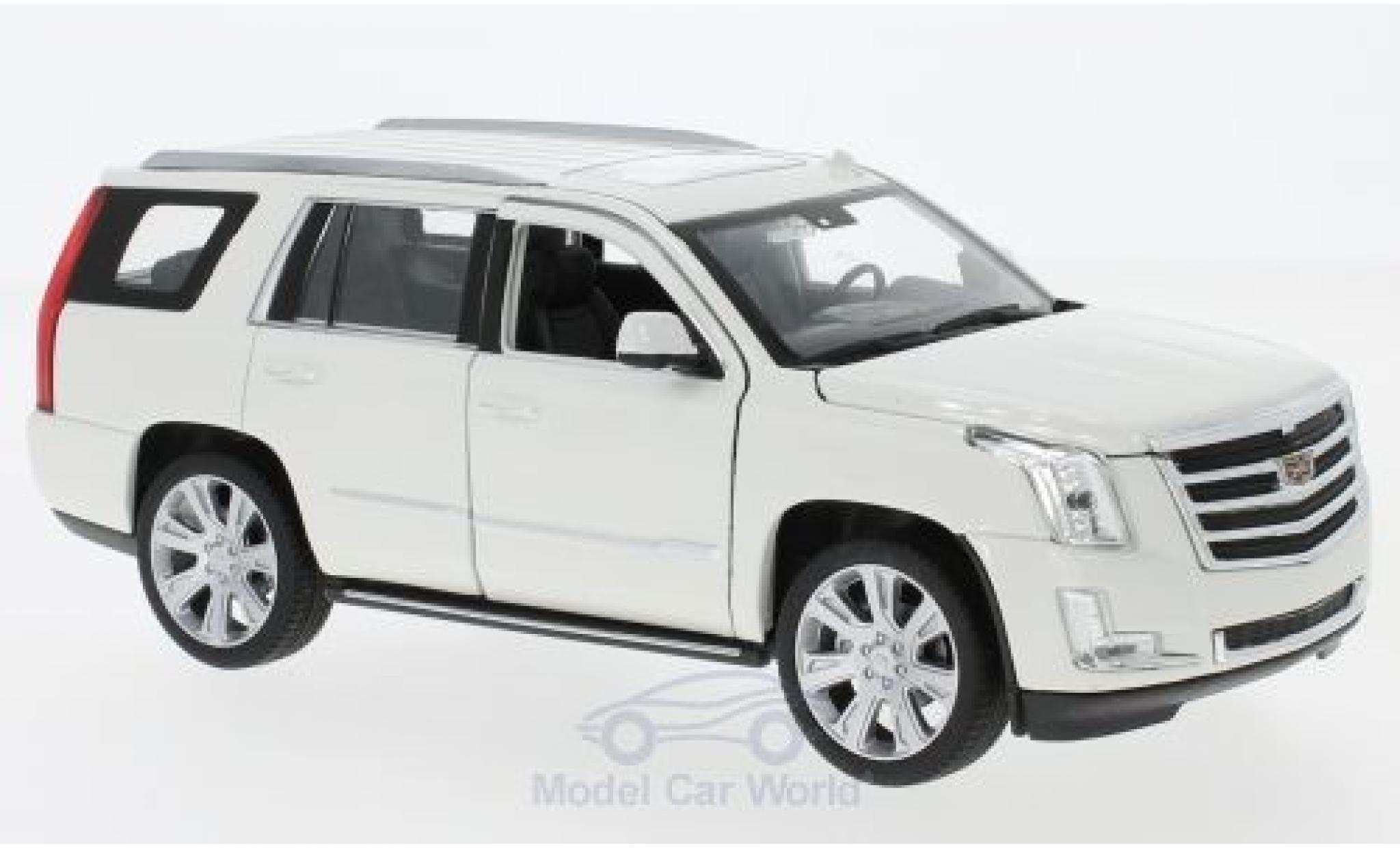 Cadillac Escalade 1/24 Welly bianco 2017 modellino in miniatura