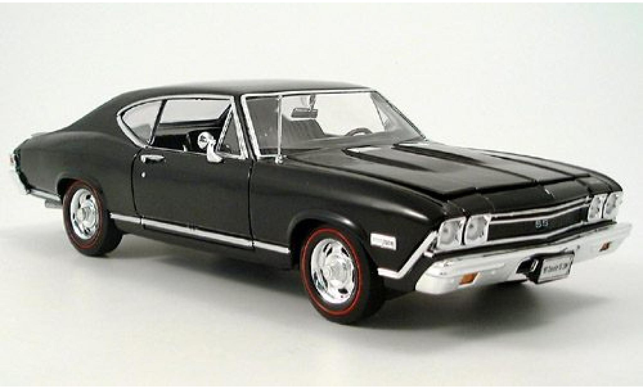 Chevrolet Chevelle 1/18 Welly schwarz 1968 1:18 modellino in miniatura