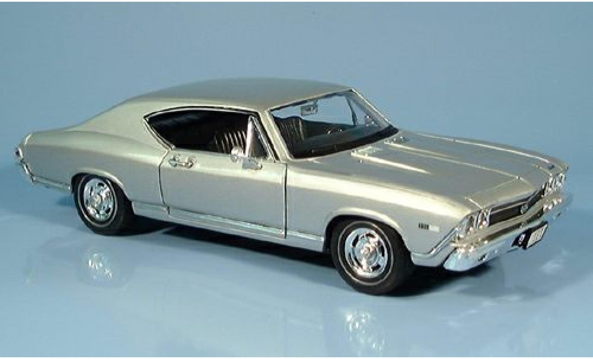 Chevrolet Chevelle 1/24 Welly SS 396 silber 1:24 modellino in miniatura