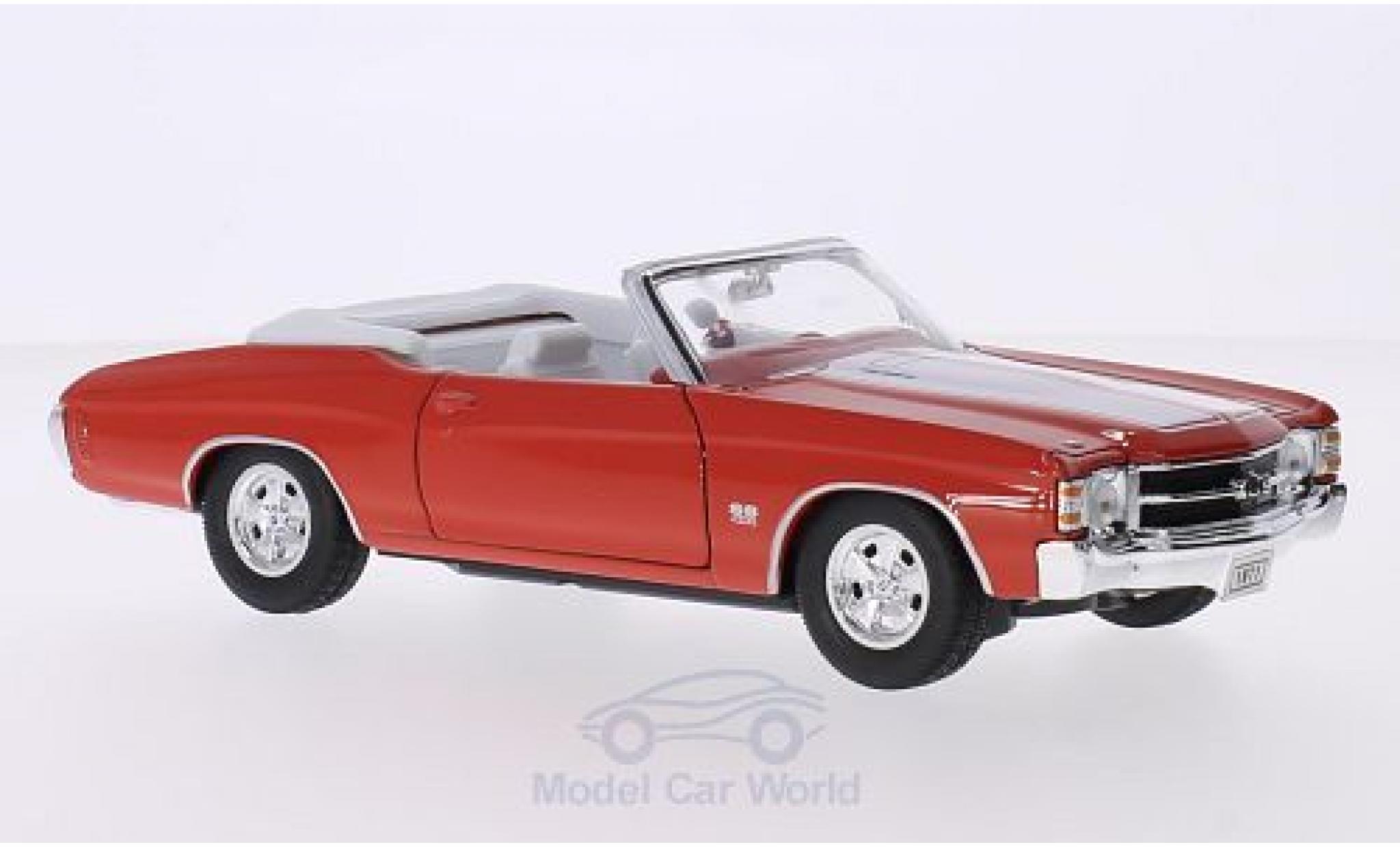 Chevrolet Chevelle 1/24 Welly SS 454 Convertibile orange/bianco 1971 modellino in miniatura