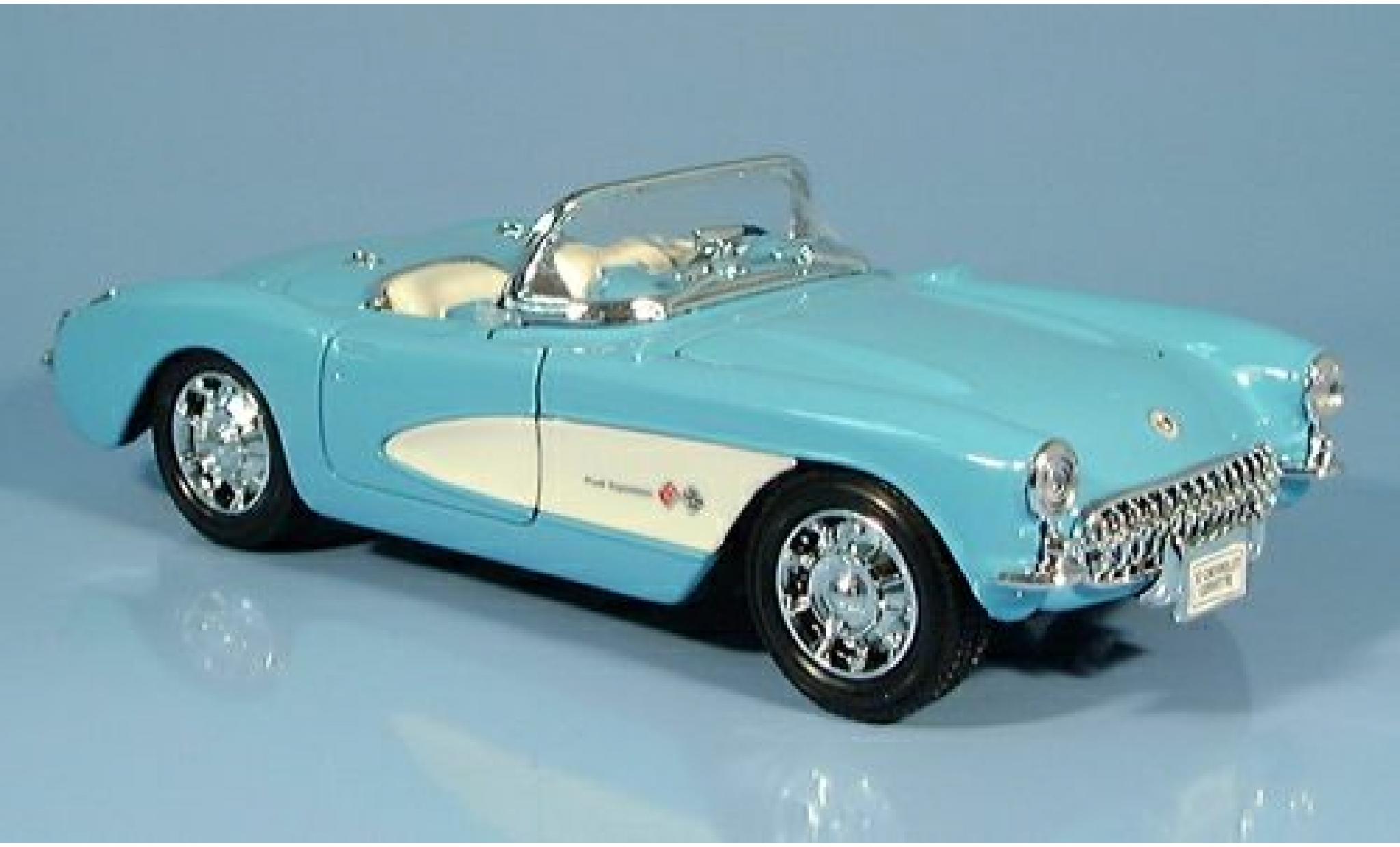 Chevrolet Corvette 1/24 Welly Cabriolet türkis 1957 1:24 modellino in miniatura