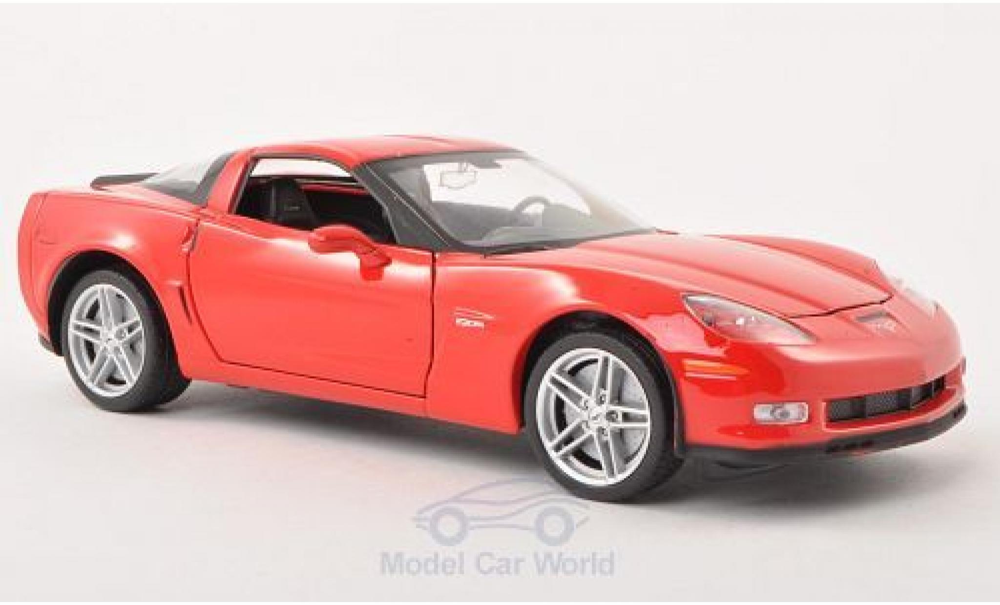 Chevrolet Corvette 1/24 Welly Z06 rosso 2007 modellino in miniatura