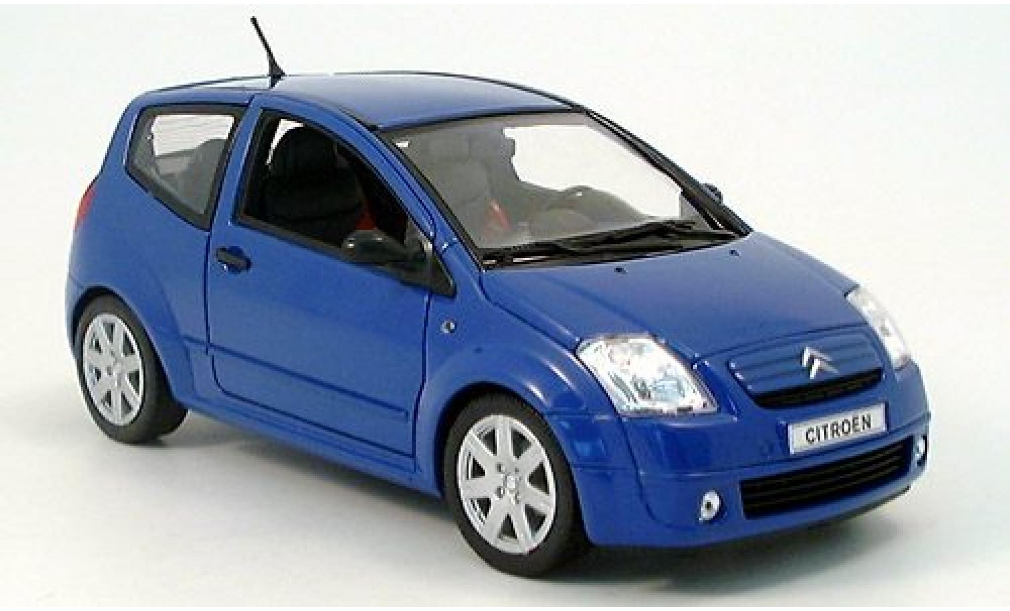 Citroen C2 1/18 Welly blau 2003 1:18 modellino in miniatura