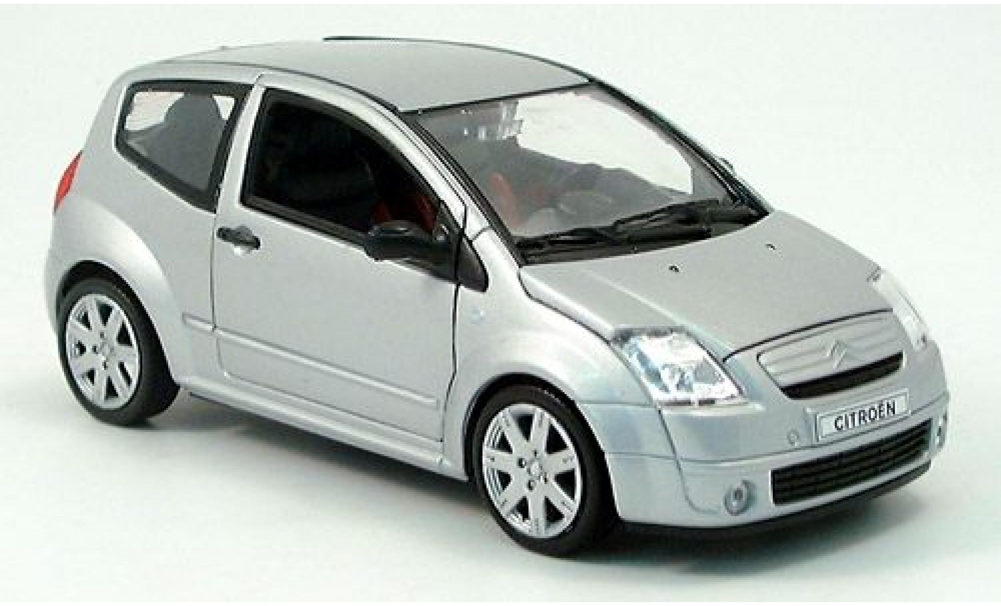 Citroen C2 1/24 Welly silber 2004 1:24 modellino in miniatura