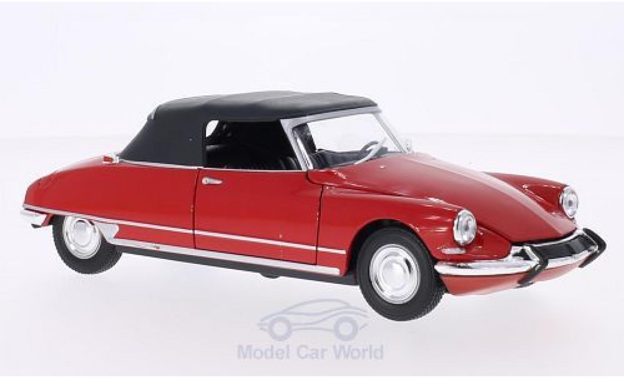 Citroen DS Cabriolet 1/24 Welly 19 Cabriolet rosso Verdeck geschlossen modellino in miniatura