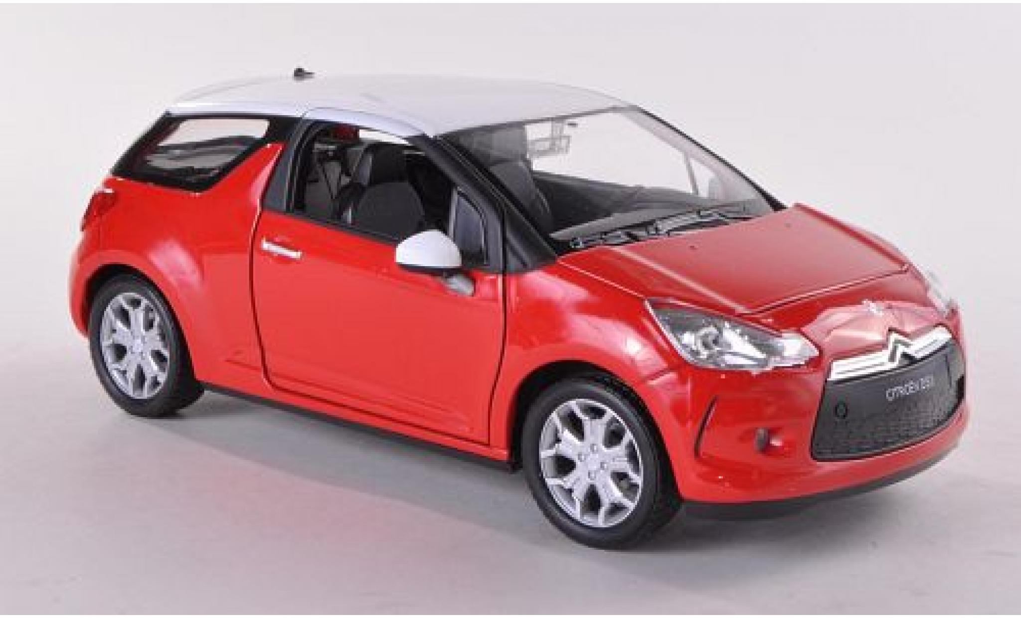 DS Automobiles DS3 1/24 Welly Citroen rot/weiss 1:24 modellino in miniatura