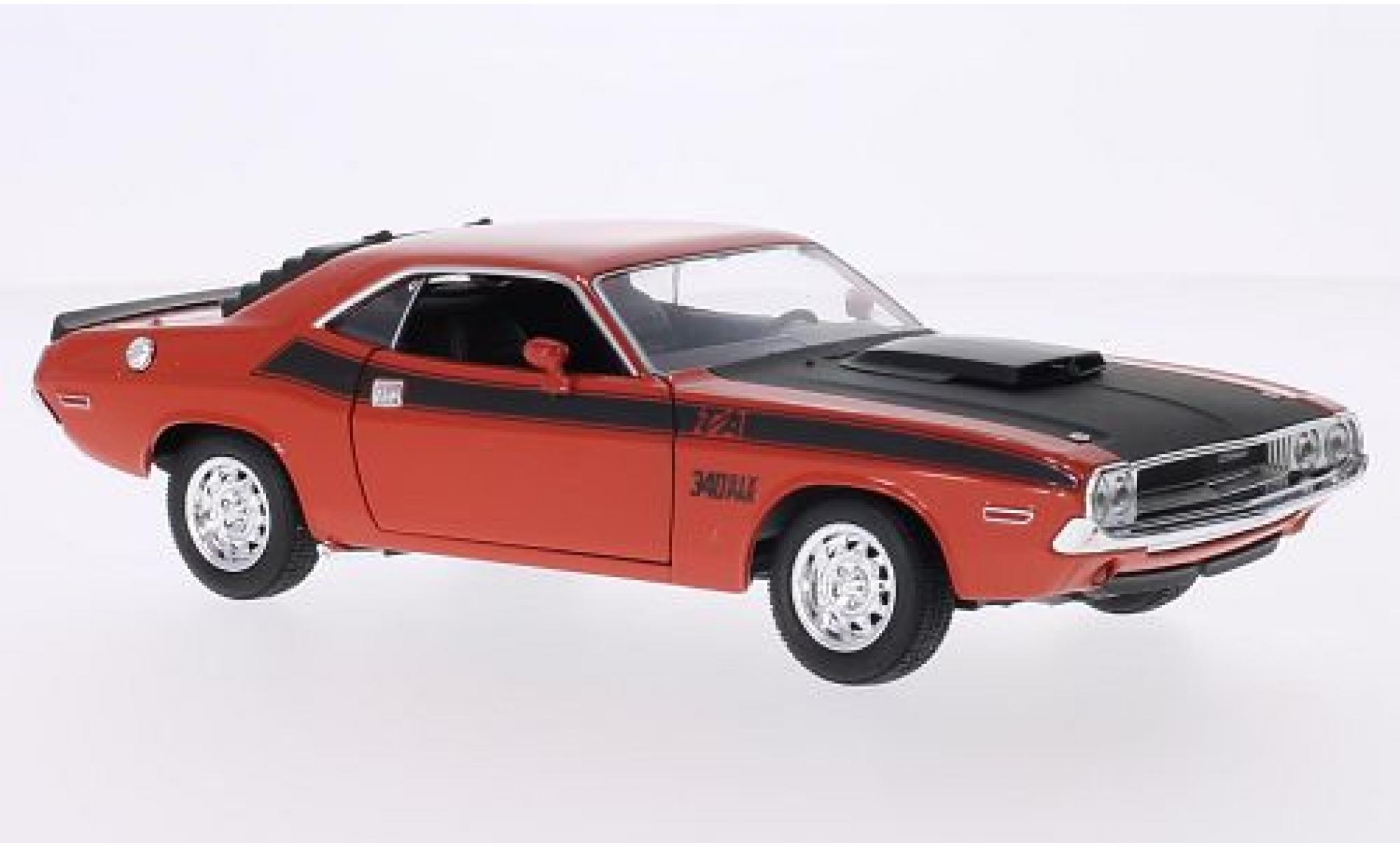 Dodge Challenger 1/24 Welly T/A orange/matt-nero 1970 modellino in miniatura