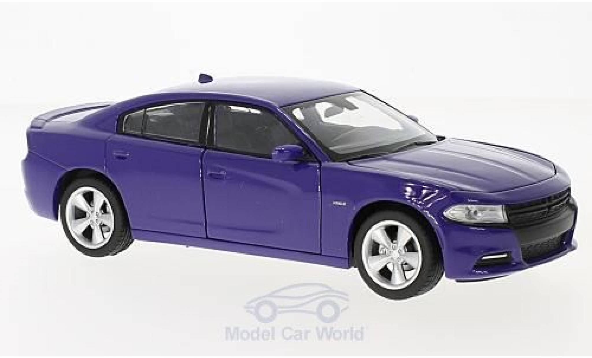Dodge Charger 1/24 Welly R/T lila 2016 modellino in miniatura