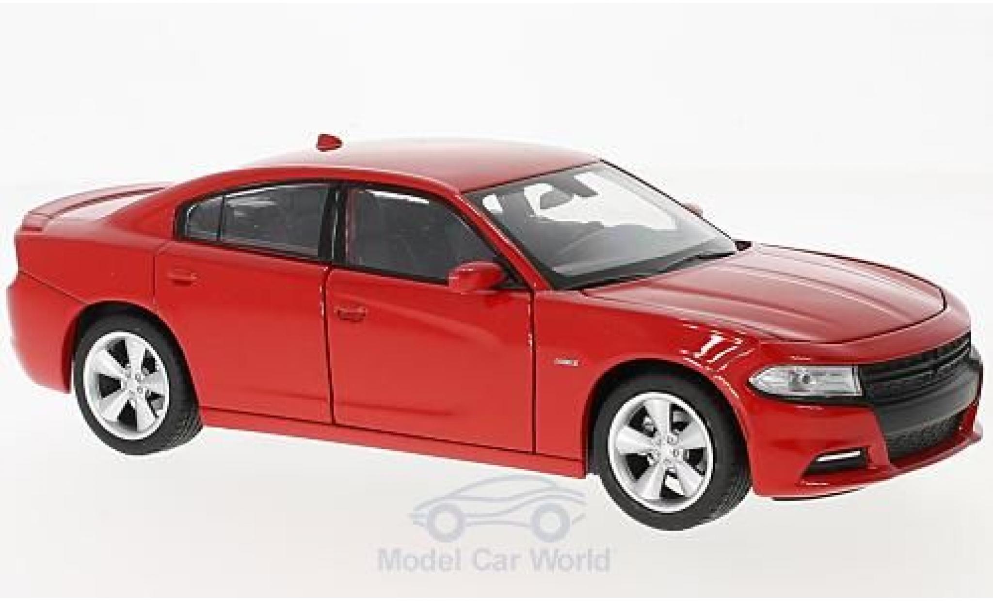 Dodge Charger 1/24 Welly R/T rosso 2016 modellino in miniatura