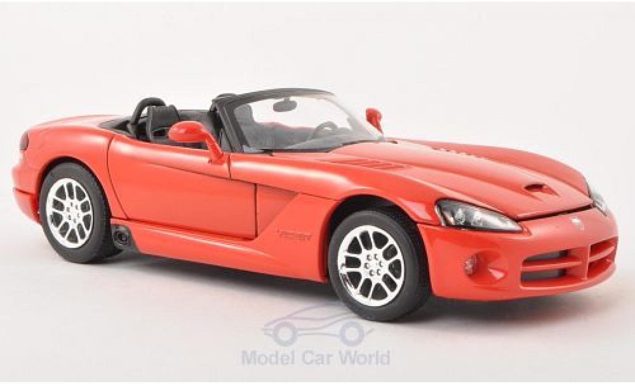 Dodge Viper 1/24 Welly SRT-10 rosso 2003 modellino in miniatura