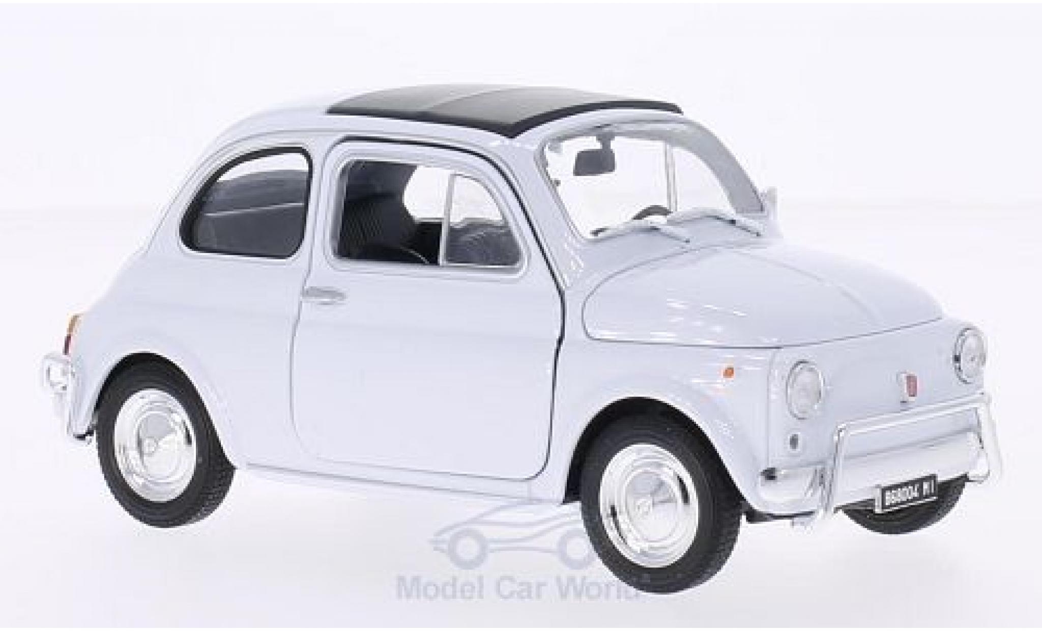 Fiat 500 1/24 Welly bianco modellino in miniatura
