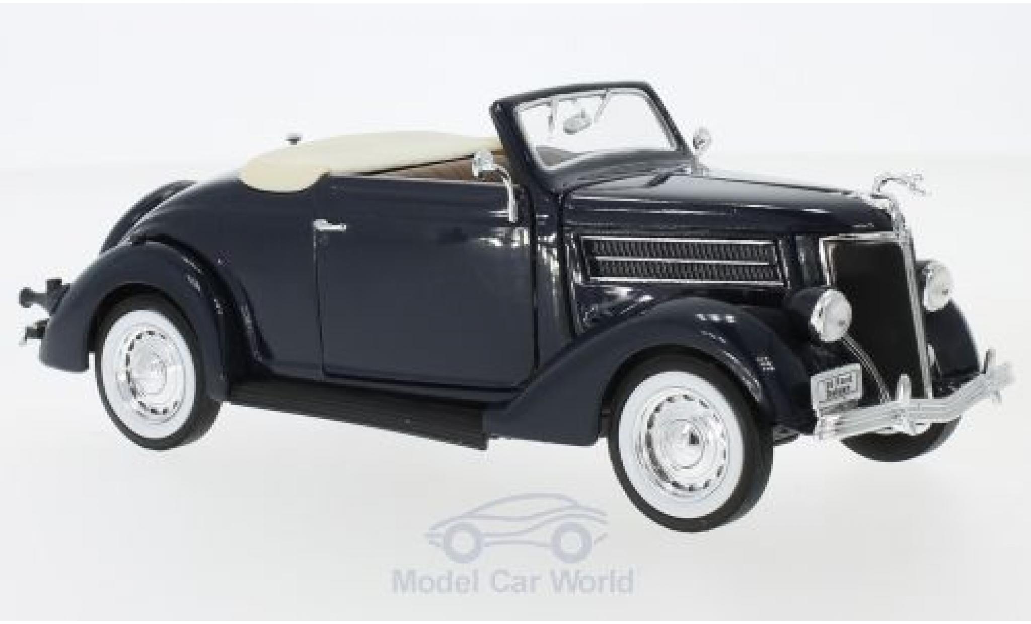 Ford Deluxe 1/24 Welly Cabriolet blu 1936 modellino in miniatura