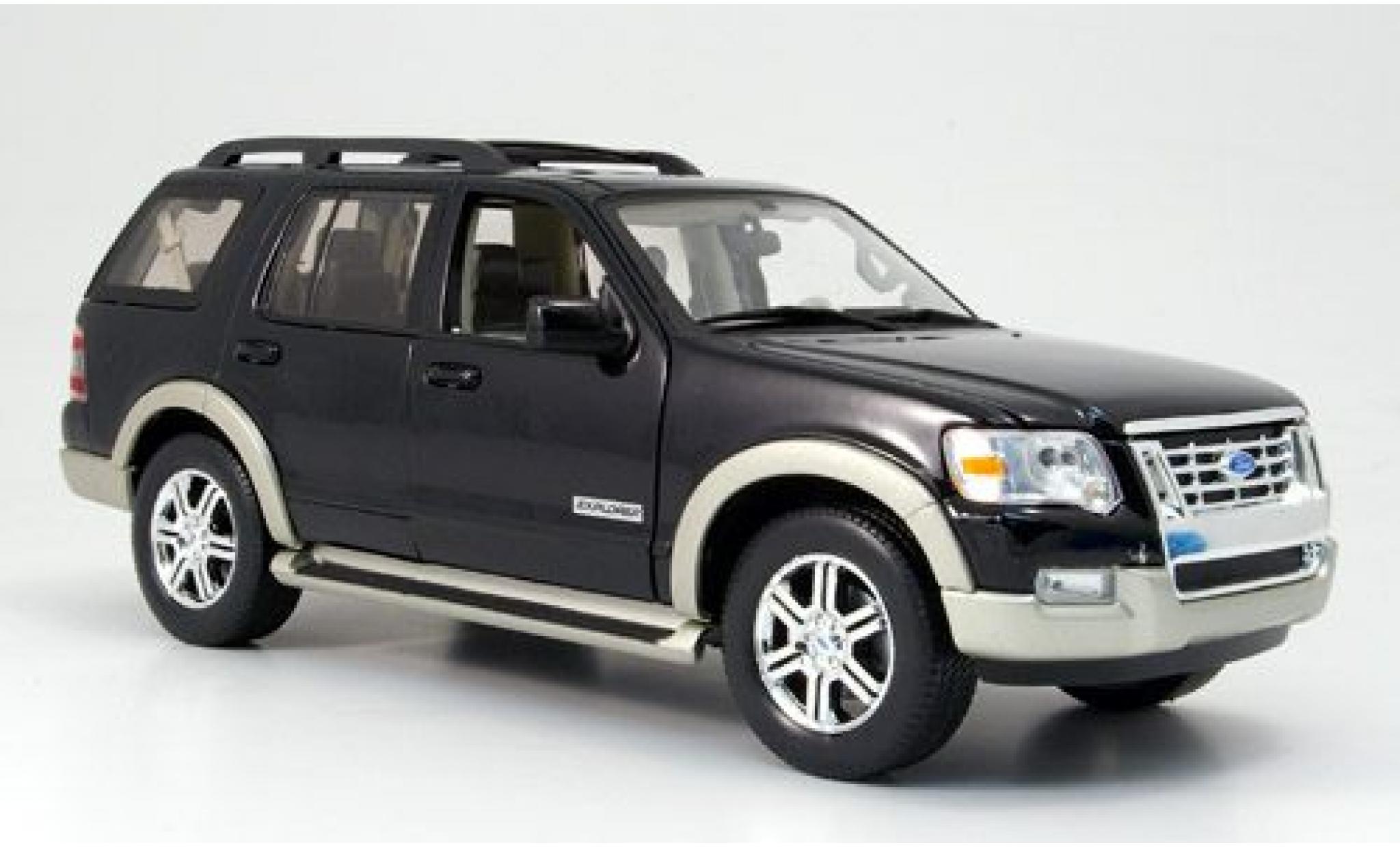 Ford Explorer 1/18 Welly schwarz Eddie Bauer 2006 1:18 modellino in miniatura