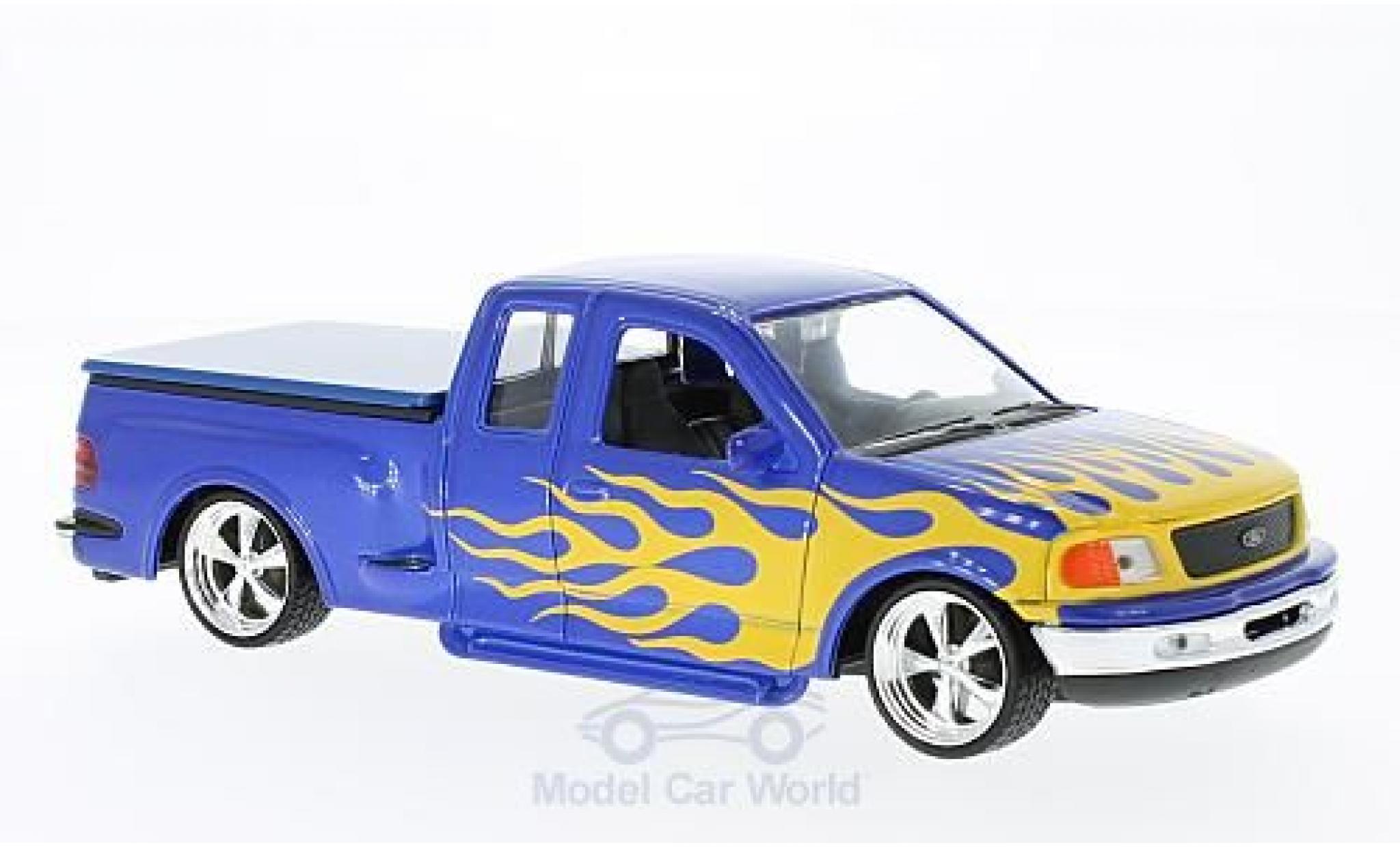 Ford F-1 1/24 Welly 50 Flareside Supercab Low Rider blu/Dekor 1999 modellino in miniatura