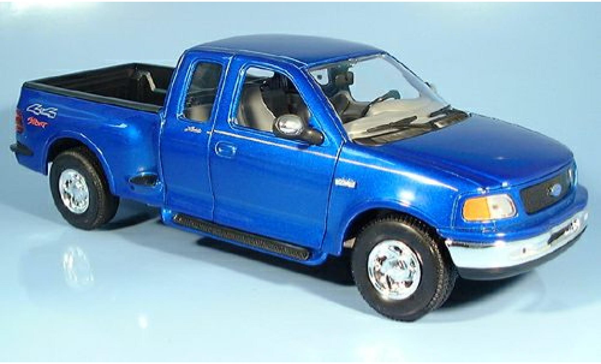 Ford F-1 1/18 Welly 50 Super Cab blau 1999 1:18 modellino in miniatura