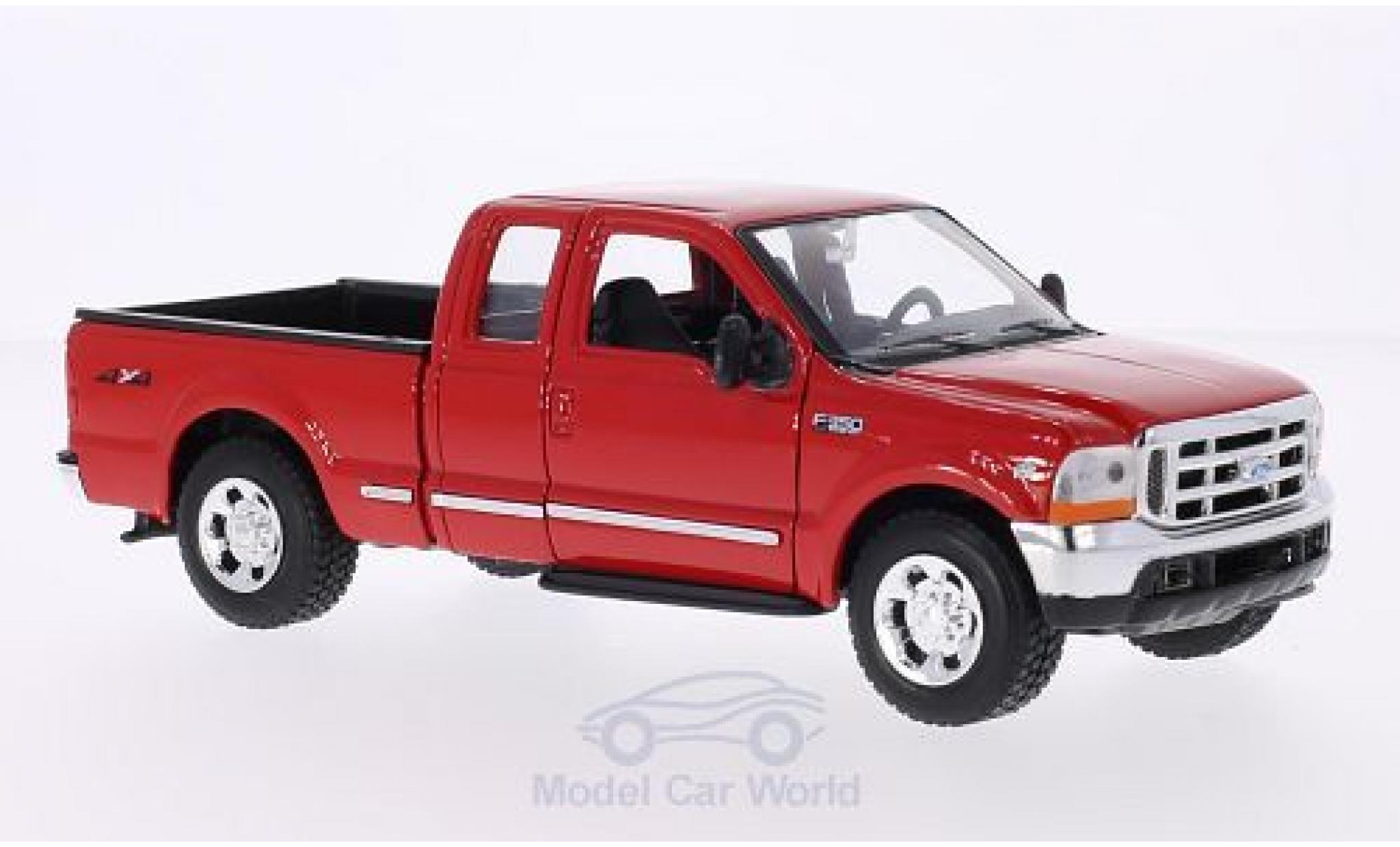 Ford F-350 1/24 Welly XLT Super Duty rosso modellino in miniatura