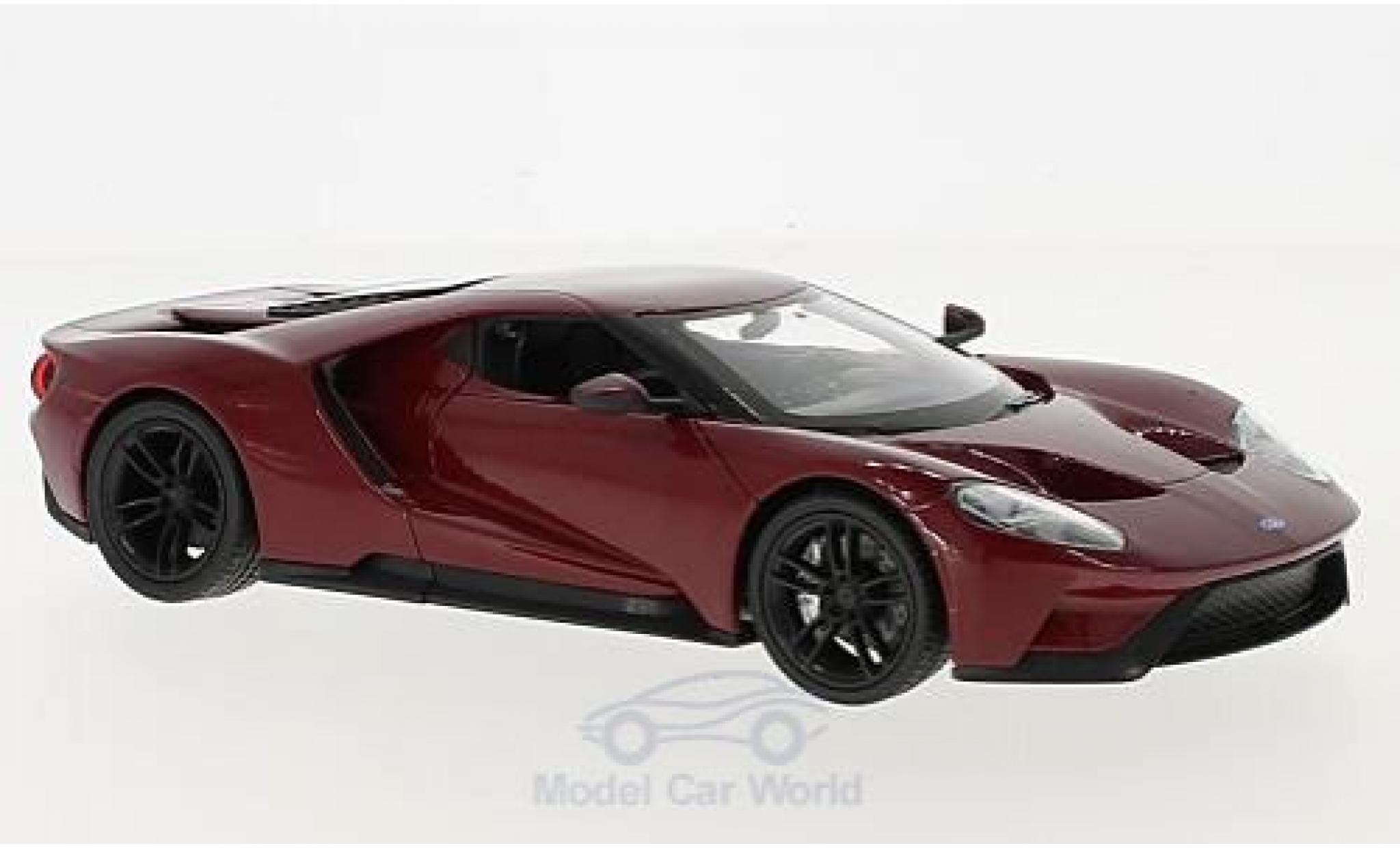 Ford GT 1/24 Welly rosso 2017 modellino in miniatura