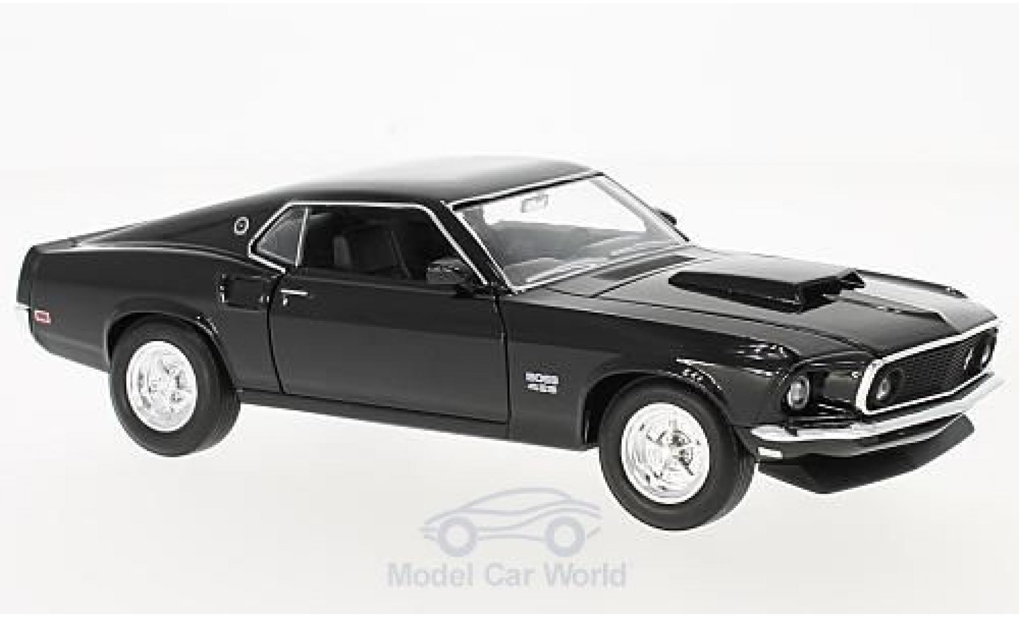 Ford Mustang 1969 1/24 Welly Boss 429 nero 1969 modellino in miniatura