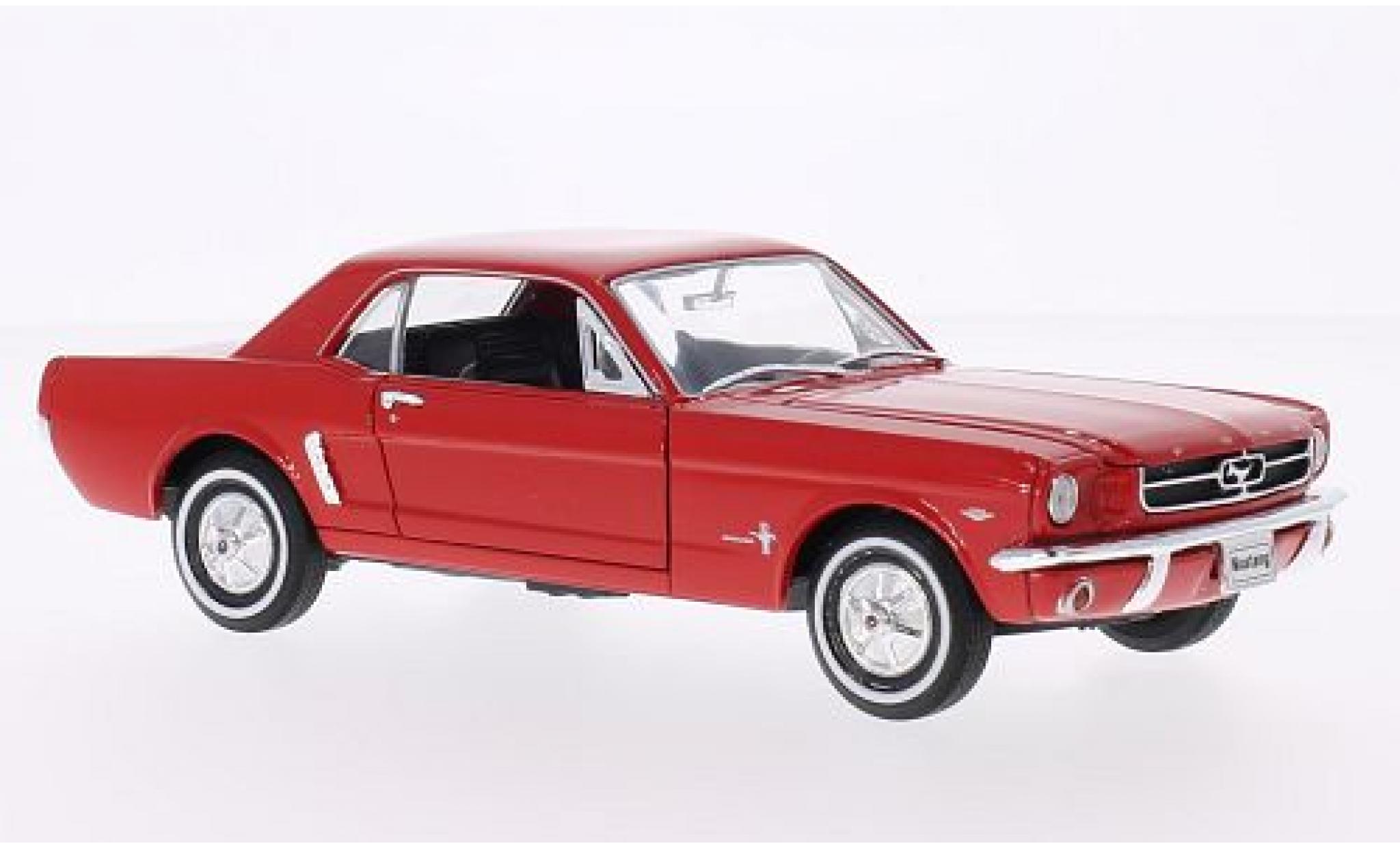 Ford Mustang 1/24 Welly Coupe rot 1964 1:24 modellino in miniatura