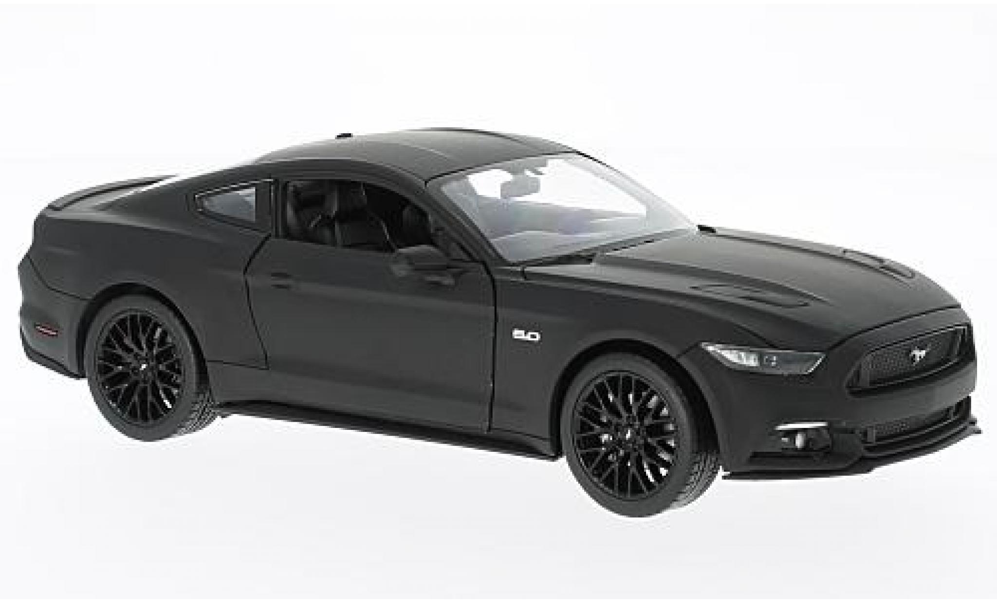 Ford Mustang 1/24 Welly GT matt-nero 2015 modellino in miniatura