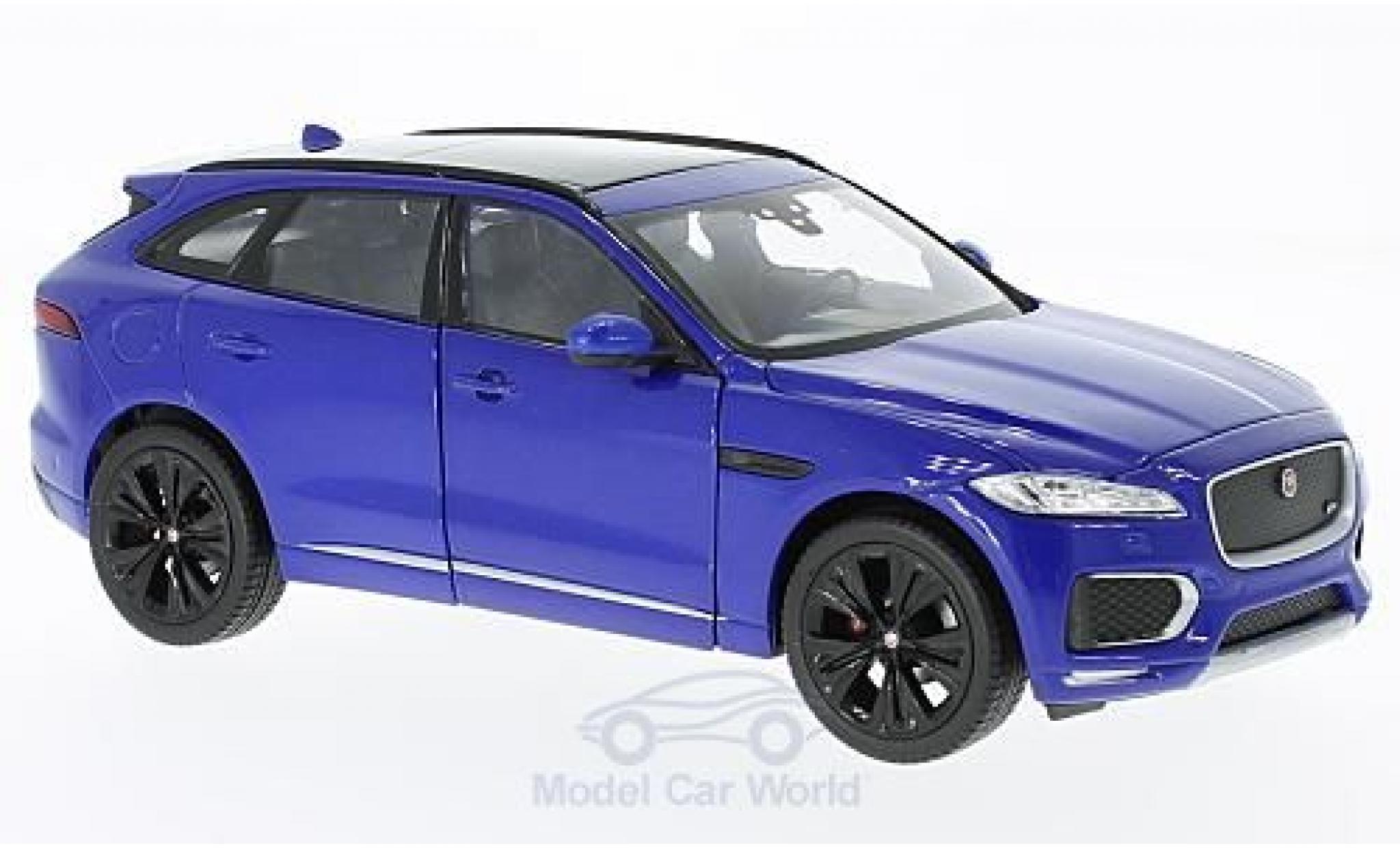 Jaguar F-Pace 1/24 Welly metallico blu 2016 modellino in miniatura