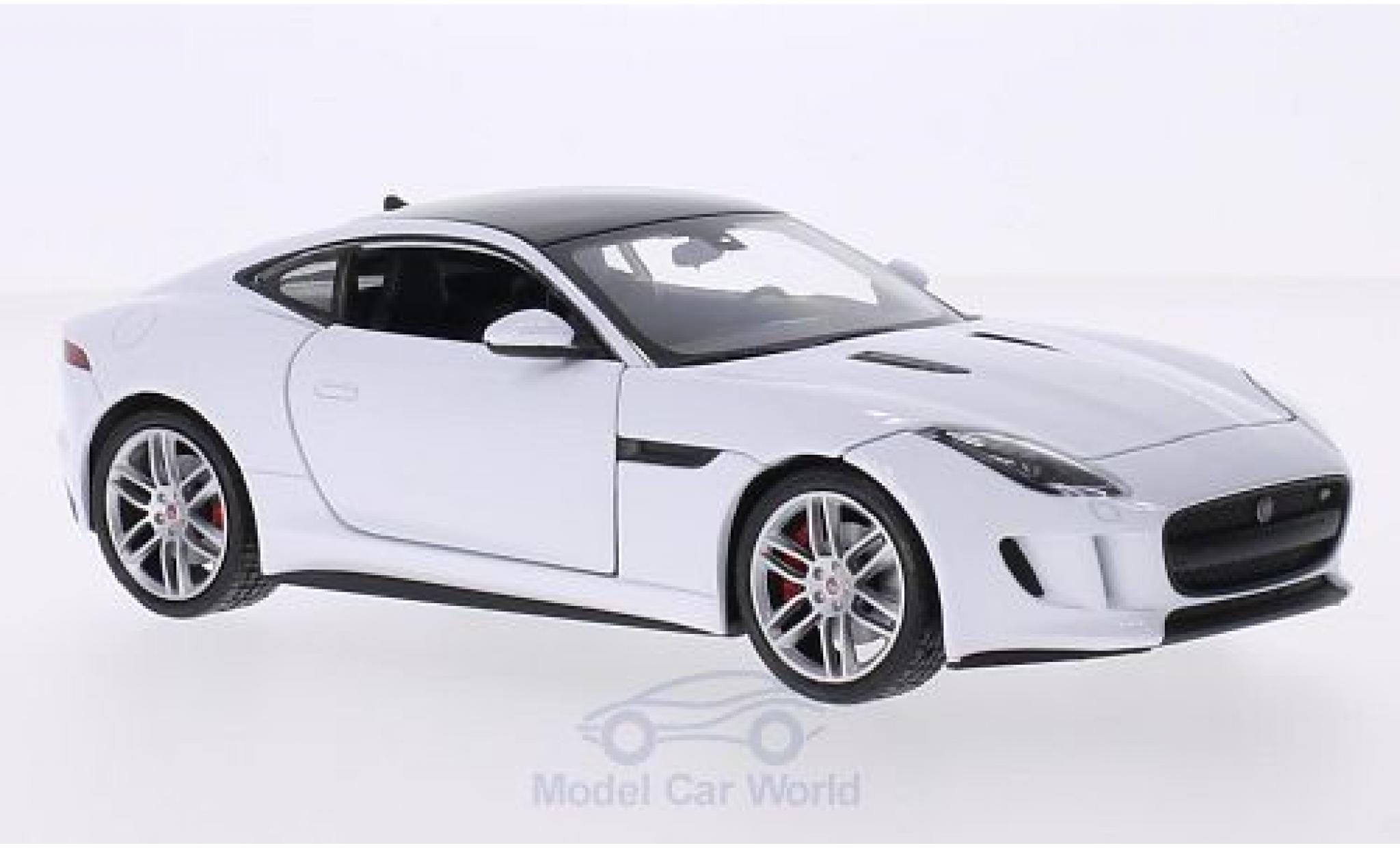 Jaguar F-Type 1/24 Welly Coupe bianco/nero modellino in miniatura