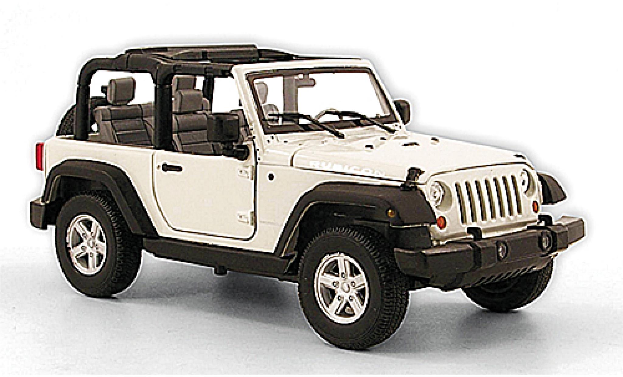 Jeep Wrangler 1/24 Welly Rubicon weiss 2007 1:24 modellino in miniatura