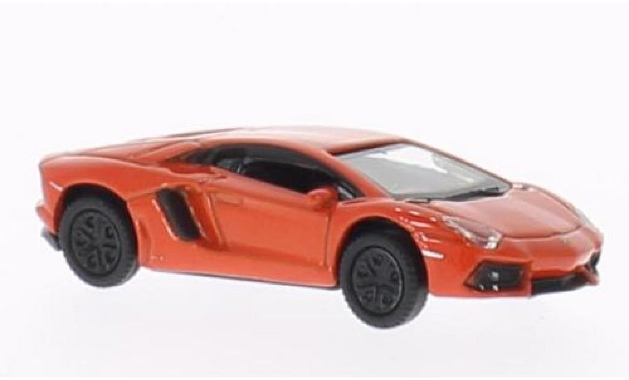 Lamborghini Aventador 1/87 Welly LP700-4 orange 1:87 modellino in miniatura