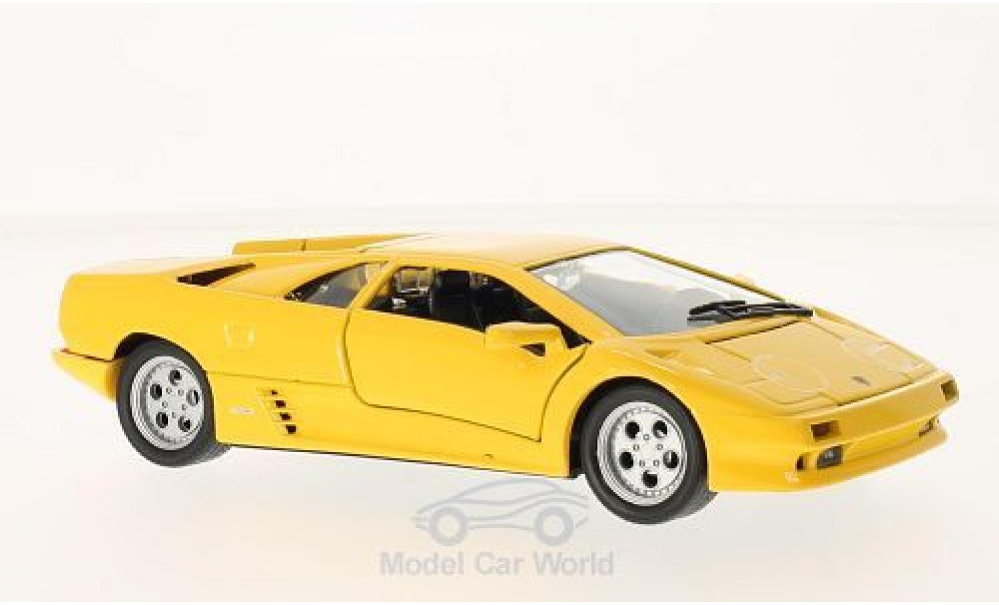 Lamborghini Diablo 1/24 Welly giallo 1998 ohne Vitrine modellino in miniatura