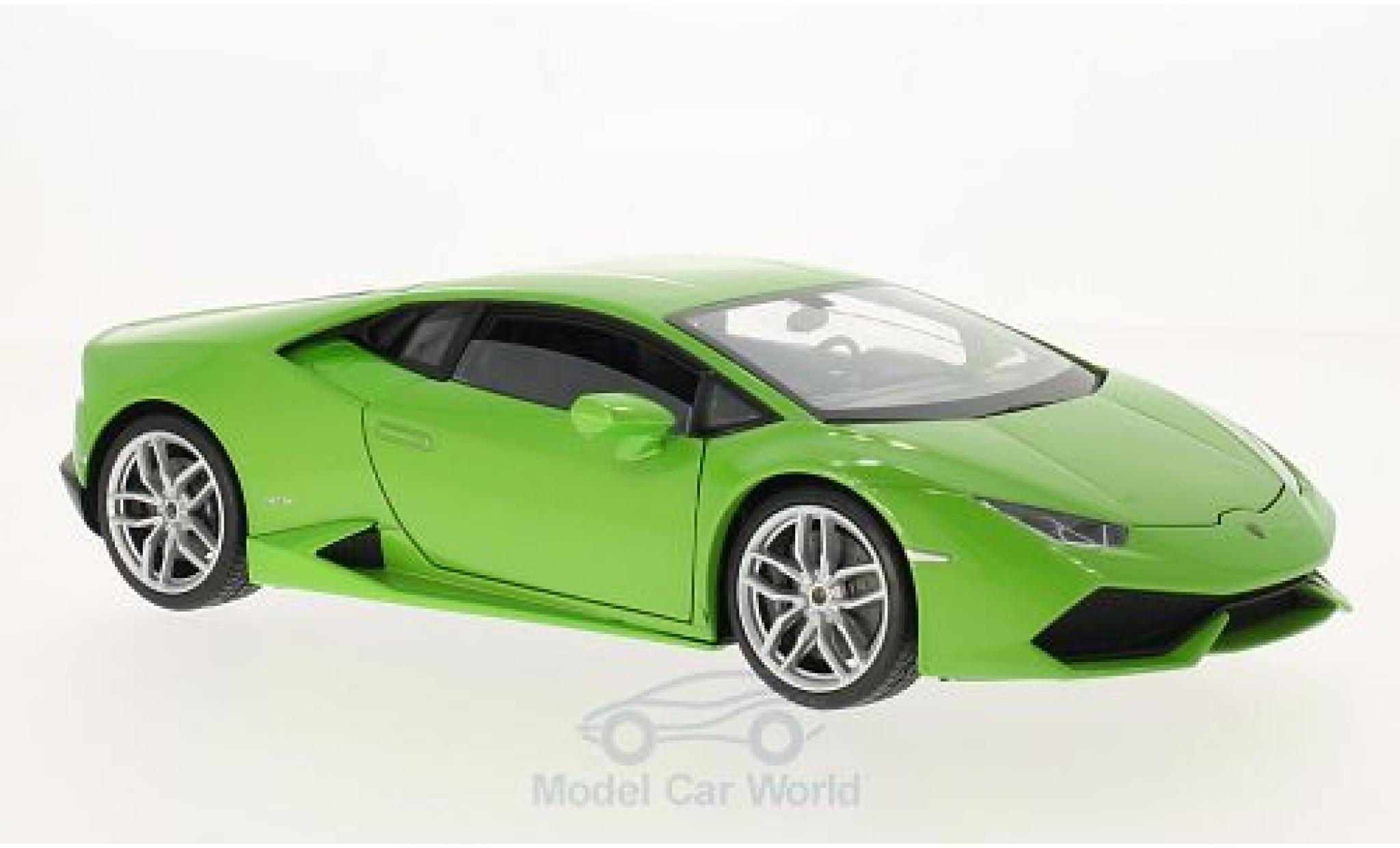 Lamborghini Huracan 1/18 Welly LP 610-4 metallico verde modellino in miniatura