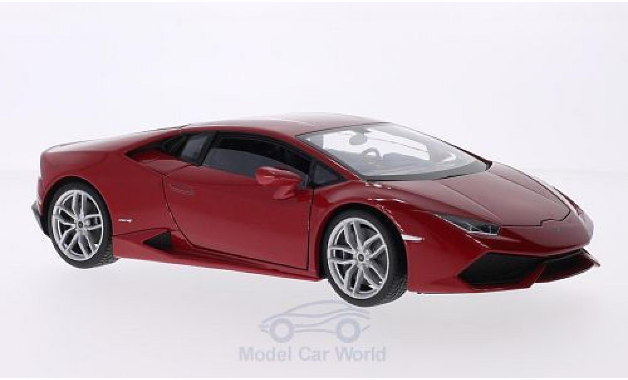 Lamborghini Huracan 1/18 Welly LP 610-4 metallico rosso 2014 modellino in miniatura
