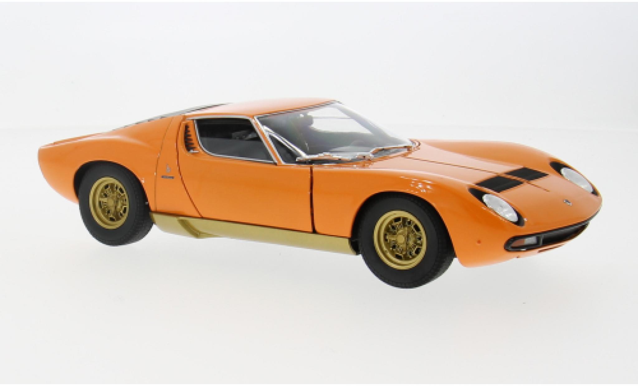 Lamborghini Miura 1/18 Welly P400 orange 1971 1:18 modellino in miniatura
