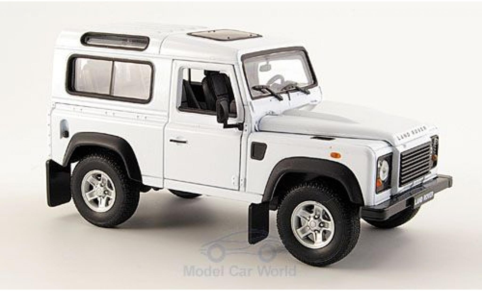 Land Rover Defender 1/24 Welly bianco modellino in miniatura