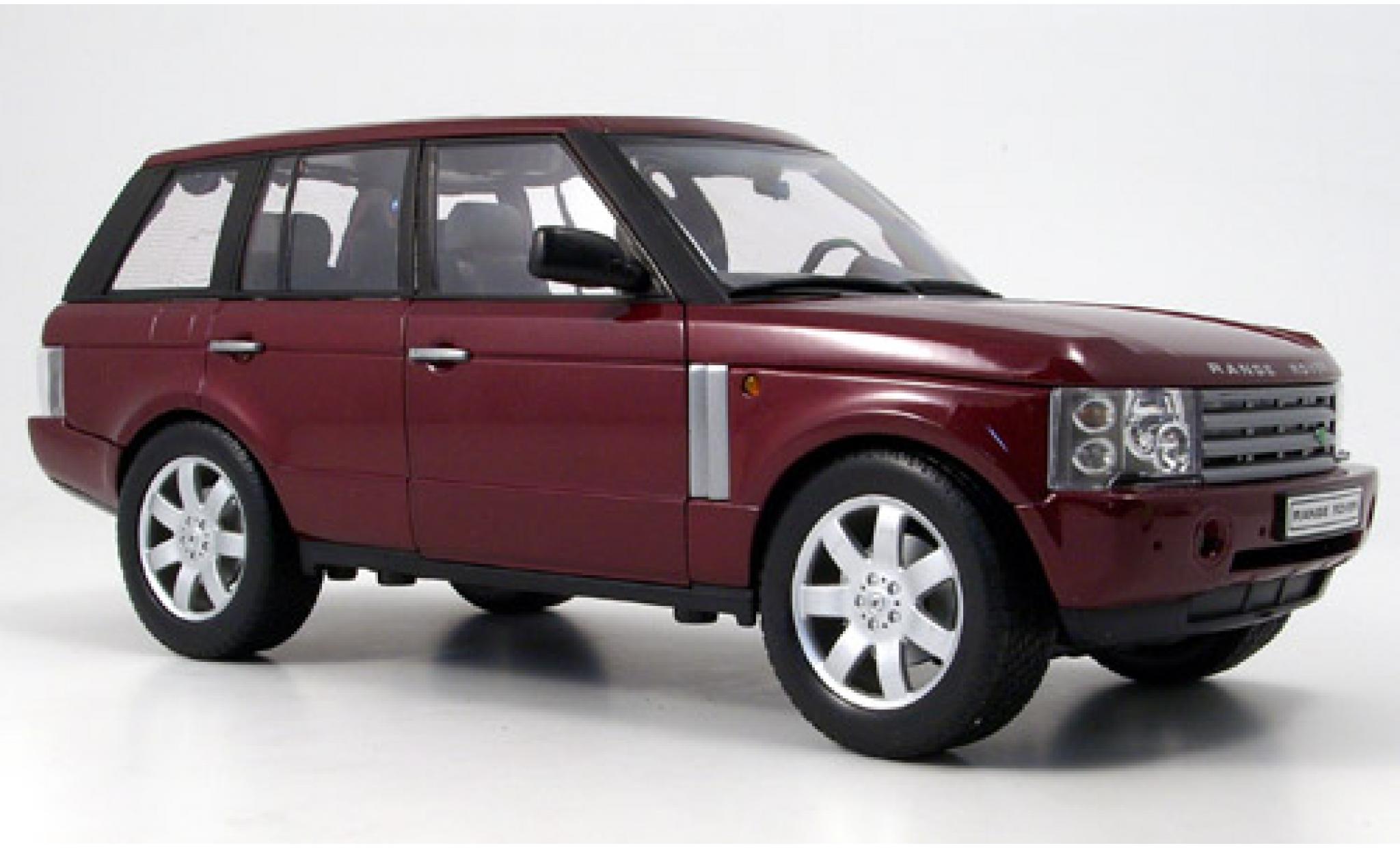 Land Rover Range Rover 1/18 Welly dkl.-rot-met. 2003 1:18 modellino in miniatura