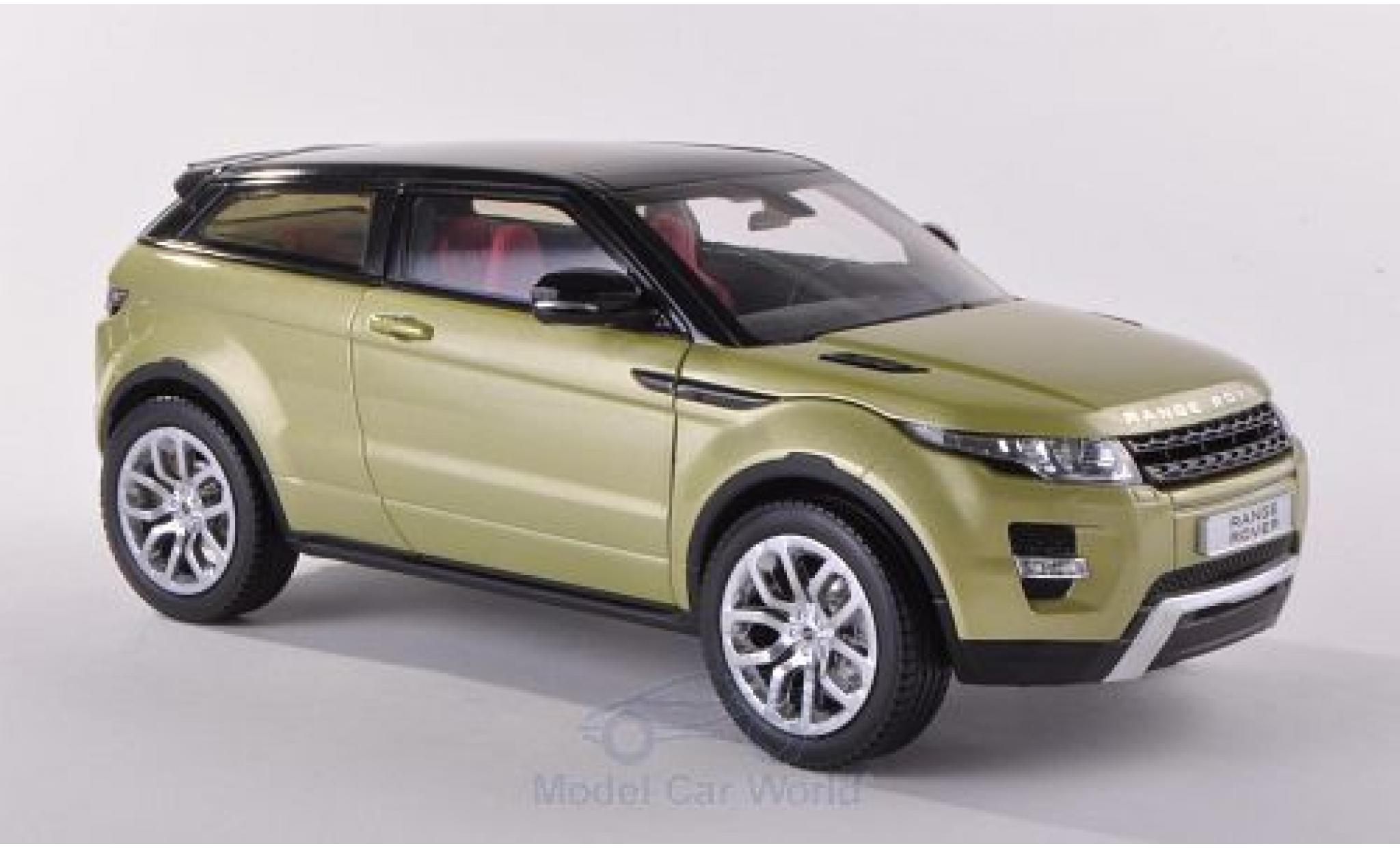 Land Rover Range Rover 1/18 Welly Evoque metallico verde/nero ohne Vitrine modellino in miniatura