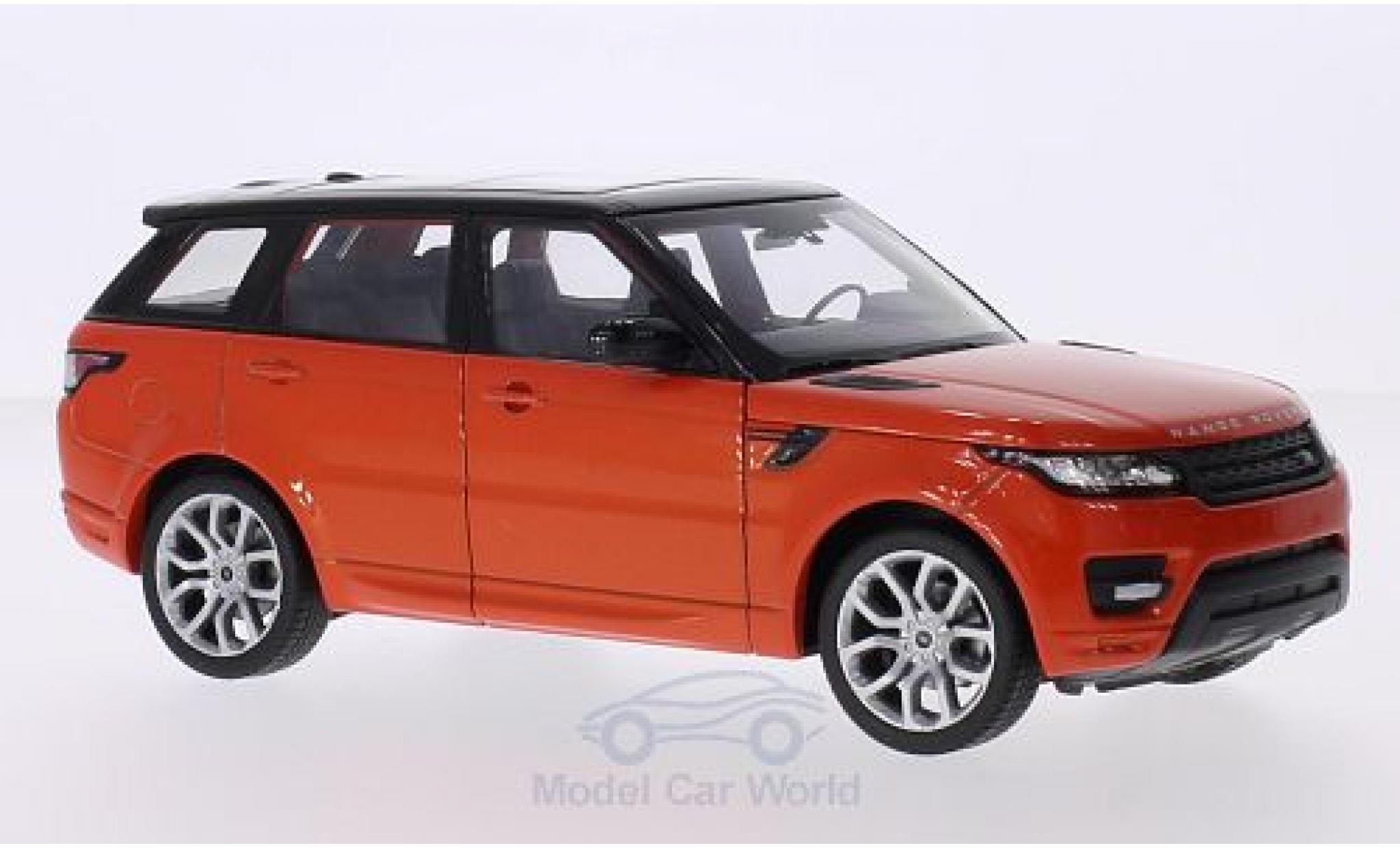 Land Rover Range Rover 1/24 Welly Sport metallico orange/nero modellino in miniatura
