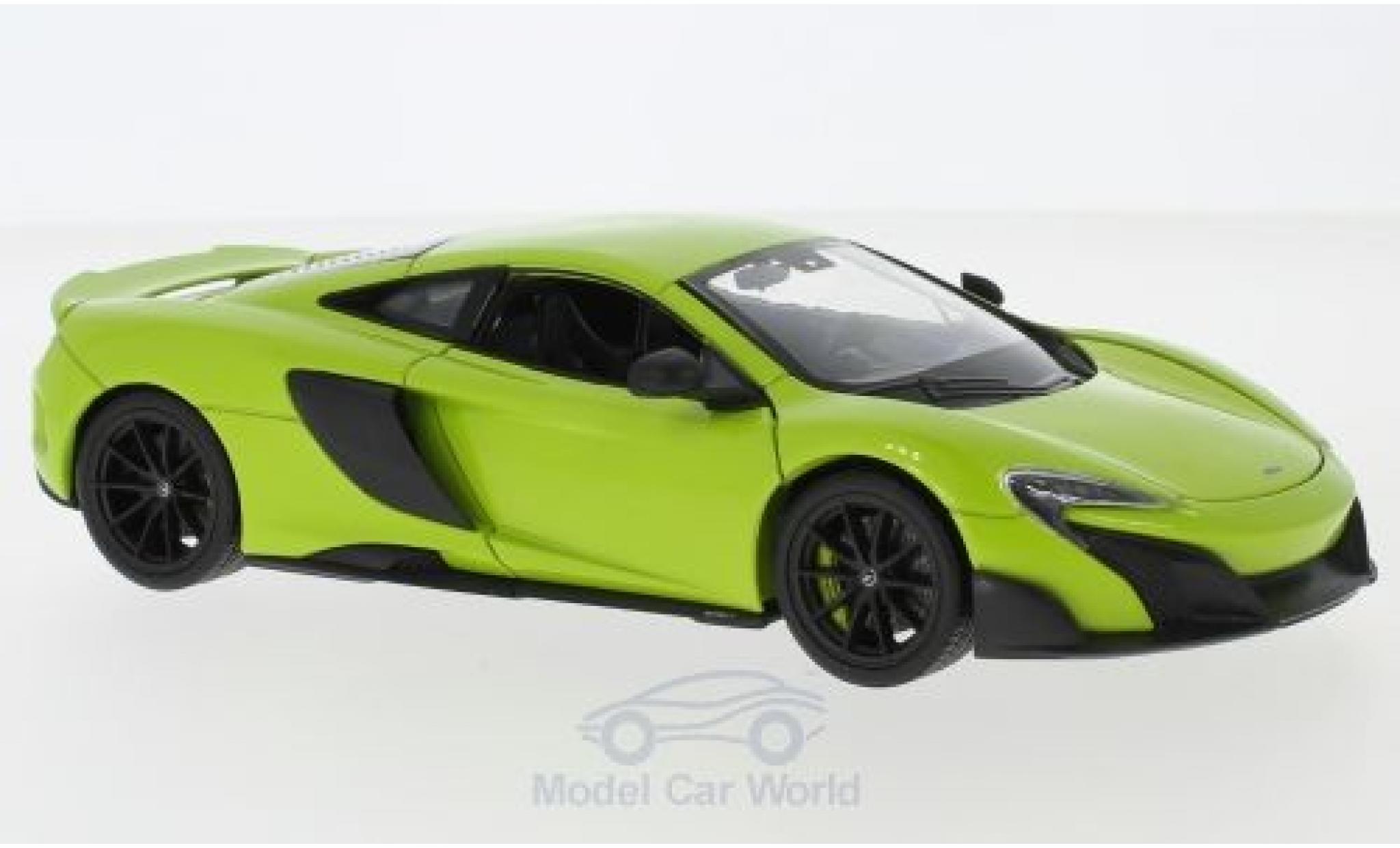 McLaren 675 1/24 Welly LT verde modellino in miniatura
