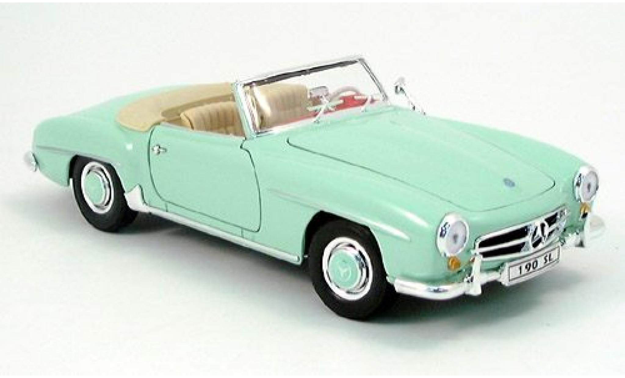 Mercedes 190 1/18 Welly SL Cabriolet grün 1955 1:18 modellino in miniatura
