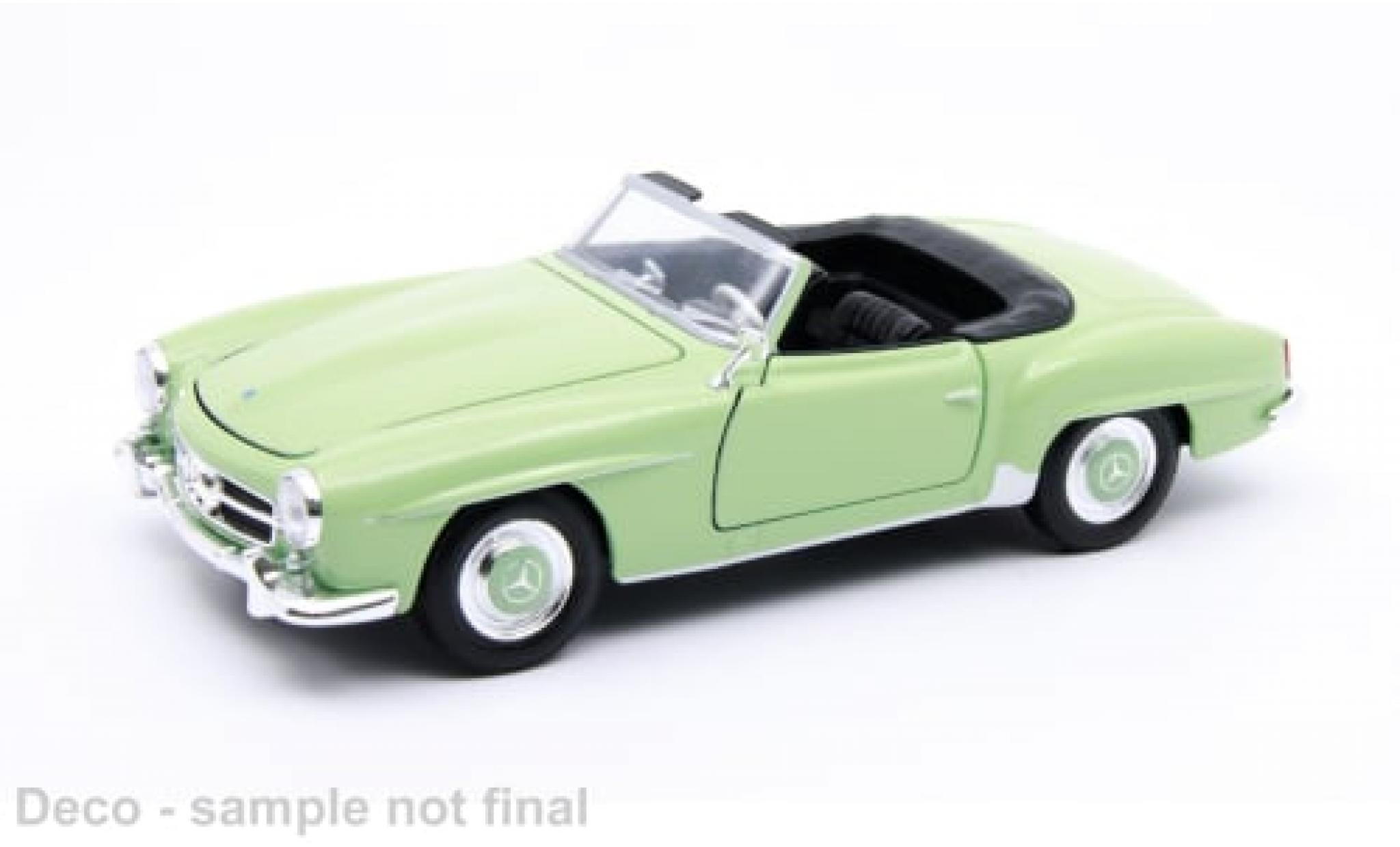 Mercedes 190 1/24 Welly SL (W121) grün/schwarz 1955 1:24 modellino in miniatura