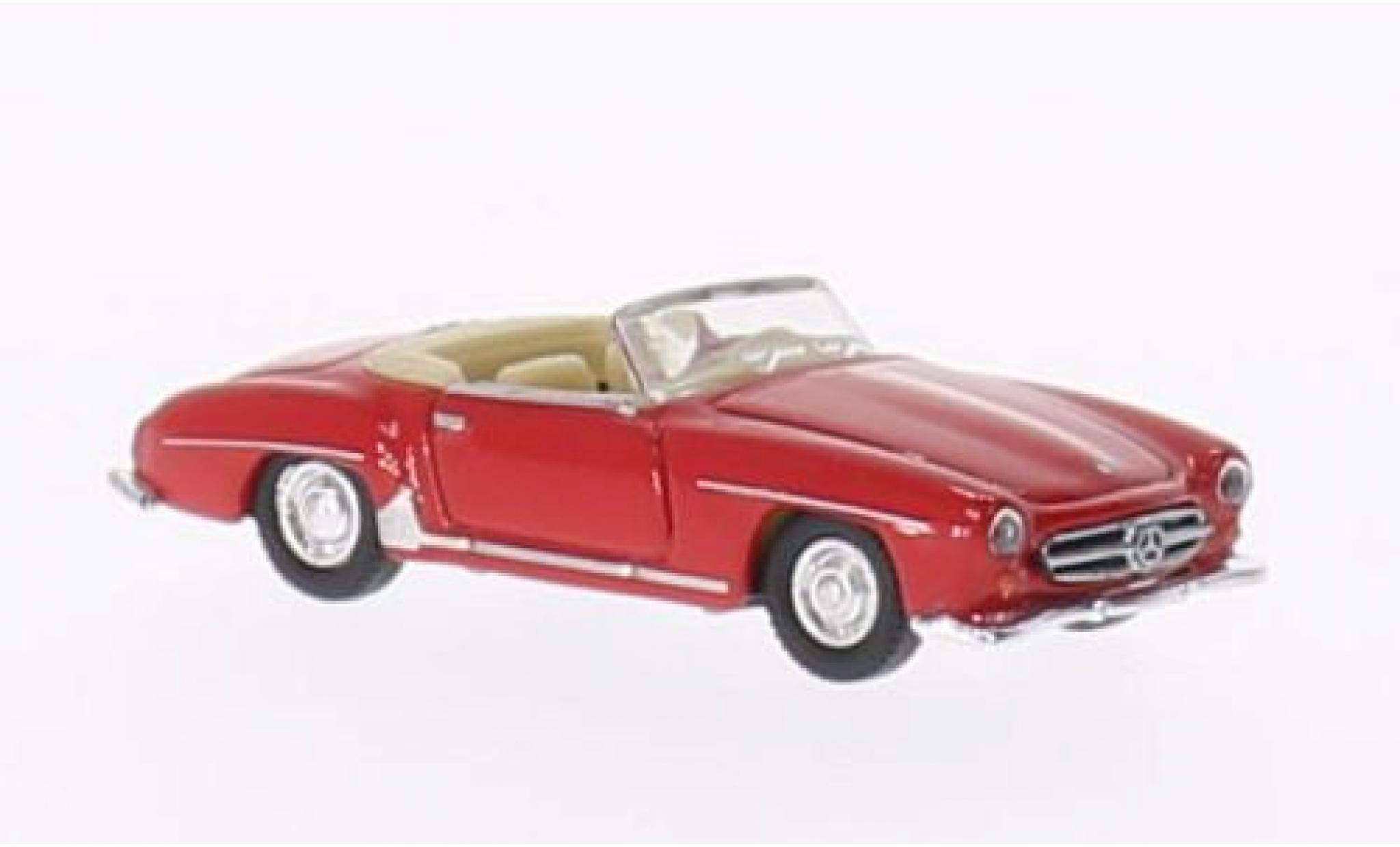 Mercedes 190 1/87 Welly SL rosso 1955 modellino in miniatura