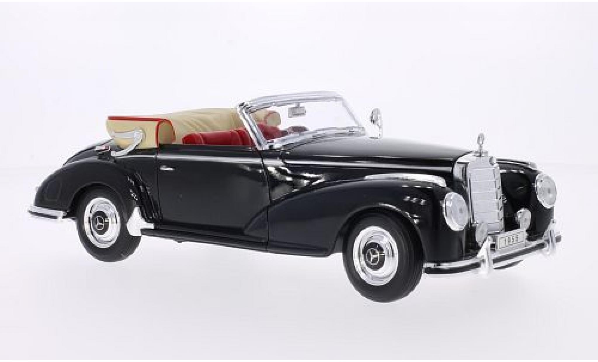 Mercedes 300 1/18 Welly S Cabriolet schwarz 1955 1:18 modellino in miniatura