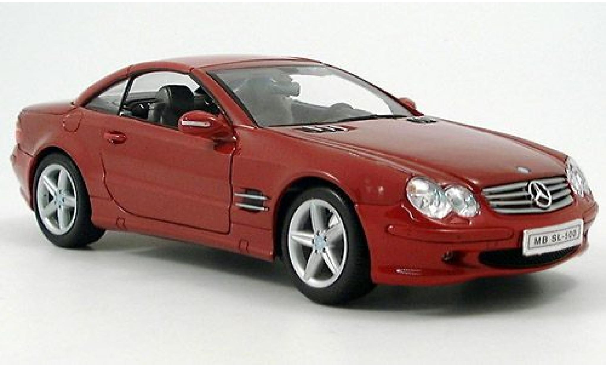 Mercedes 500 1/18 Welly SL HT rot 2003 1:18 modellino in miniatura