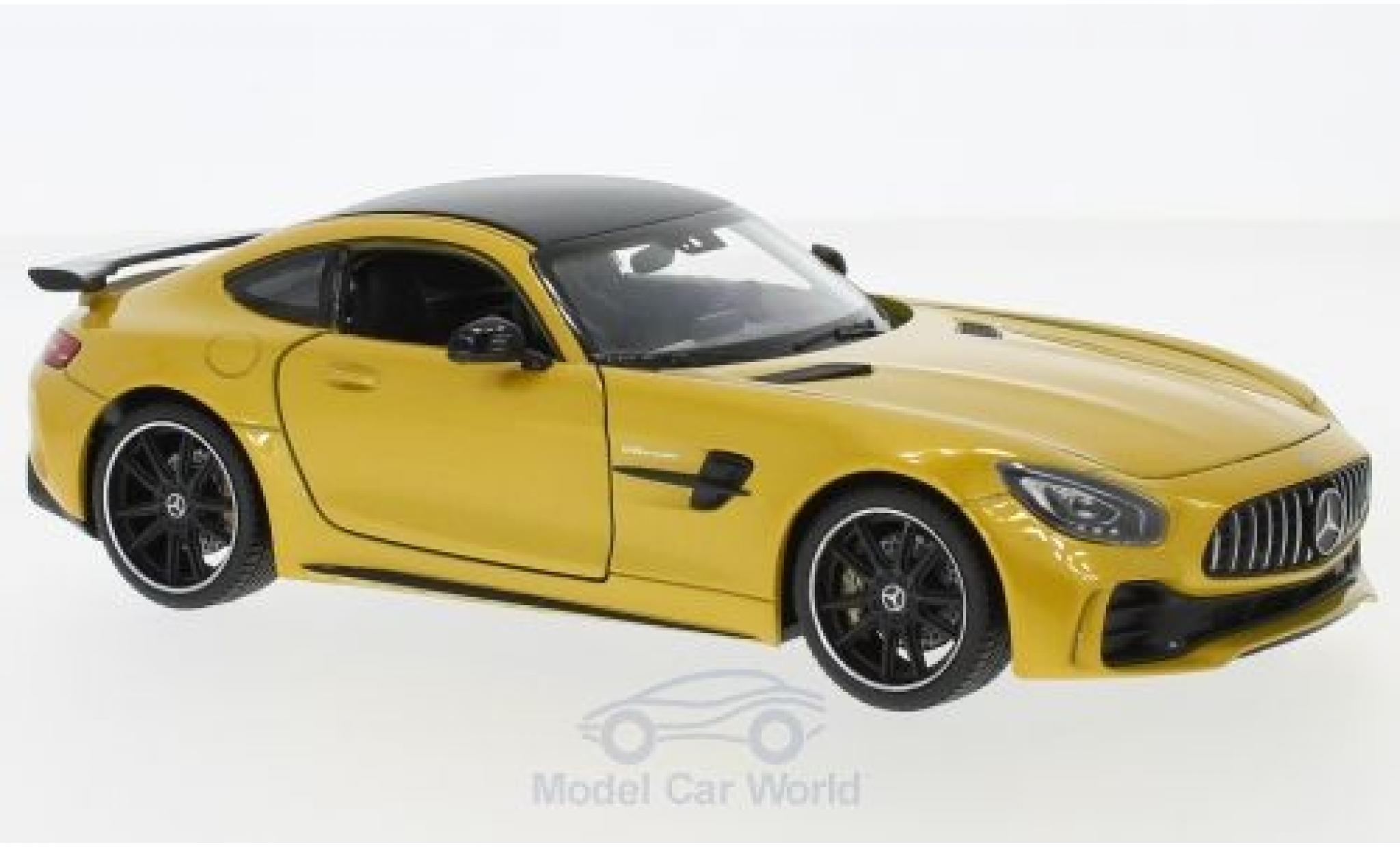 Mercedes AMG GT 1/24 Welly R metallico giallo modellino in miniatura