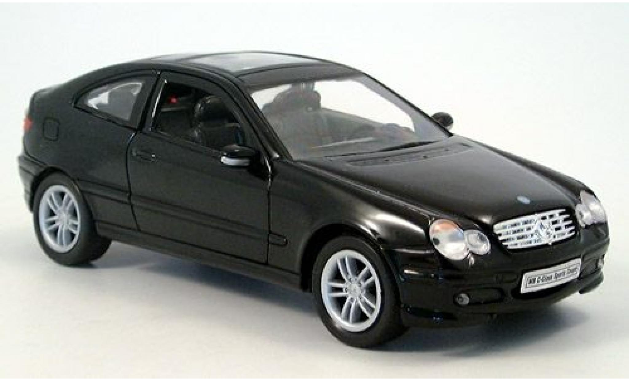 Mercedes Classe C 1/24 Welly Compact schwarz 1:24 modellino in miniatura