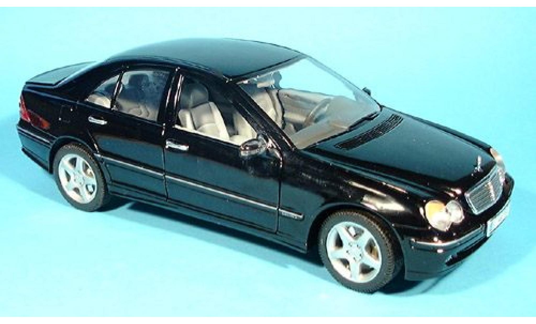Mercedes Classe C 1/18 Welly schwarz 2001 1:18 modellino in miniatura