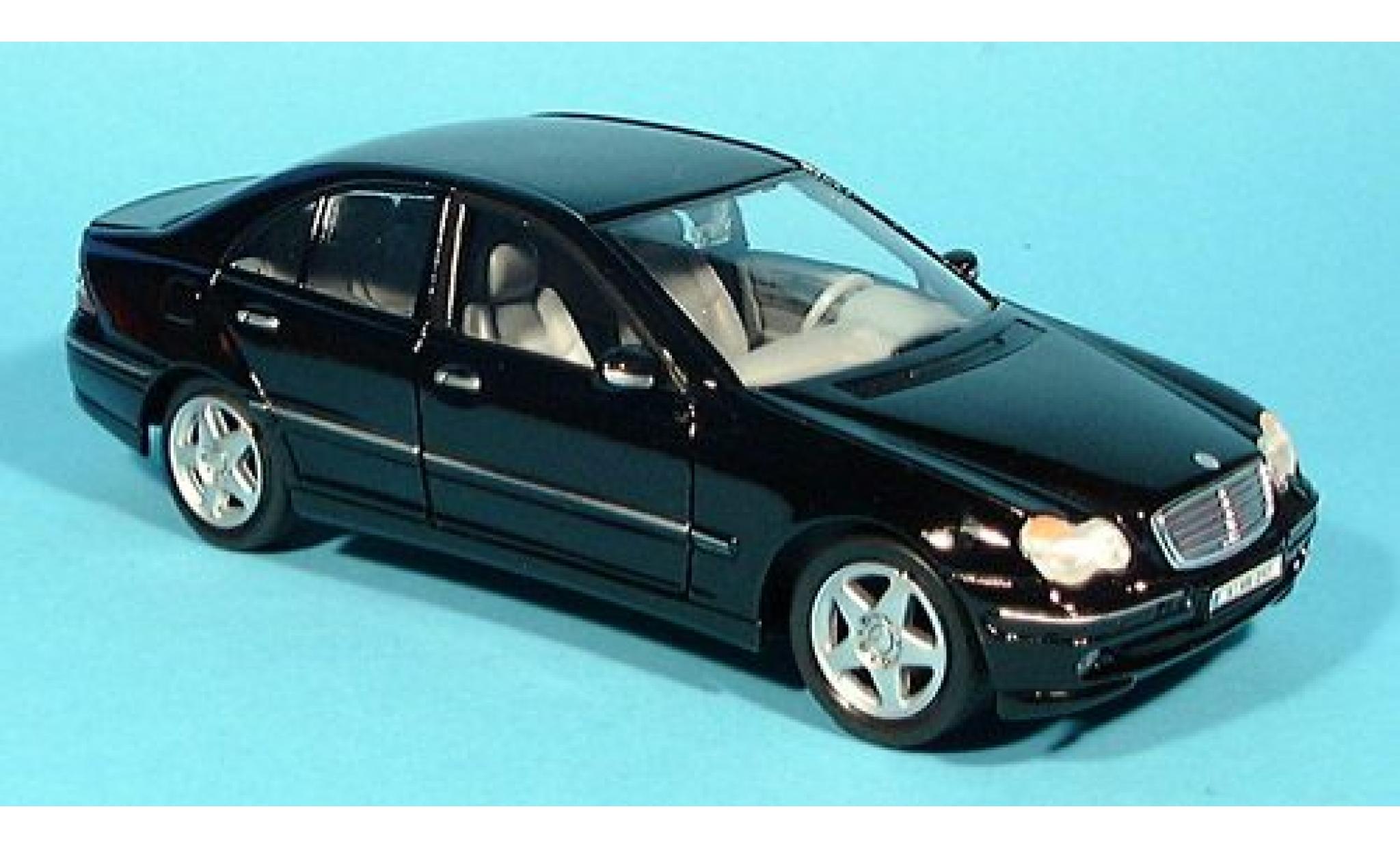 Mercedes Classe C 1/24 Welly schwarz 2001 1:24 modellino in miniatura