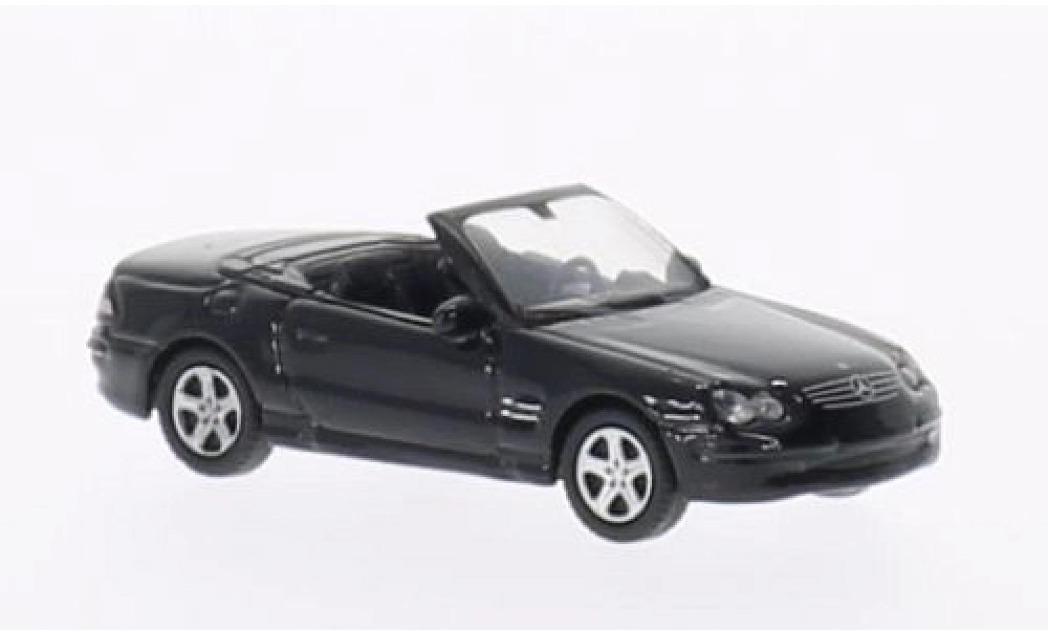 Mercedes Classe SL 1/87 Welly SL 500 Cabrio schwarz 1:87 modellino in miniatura