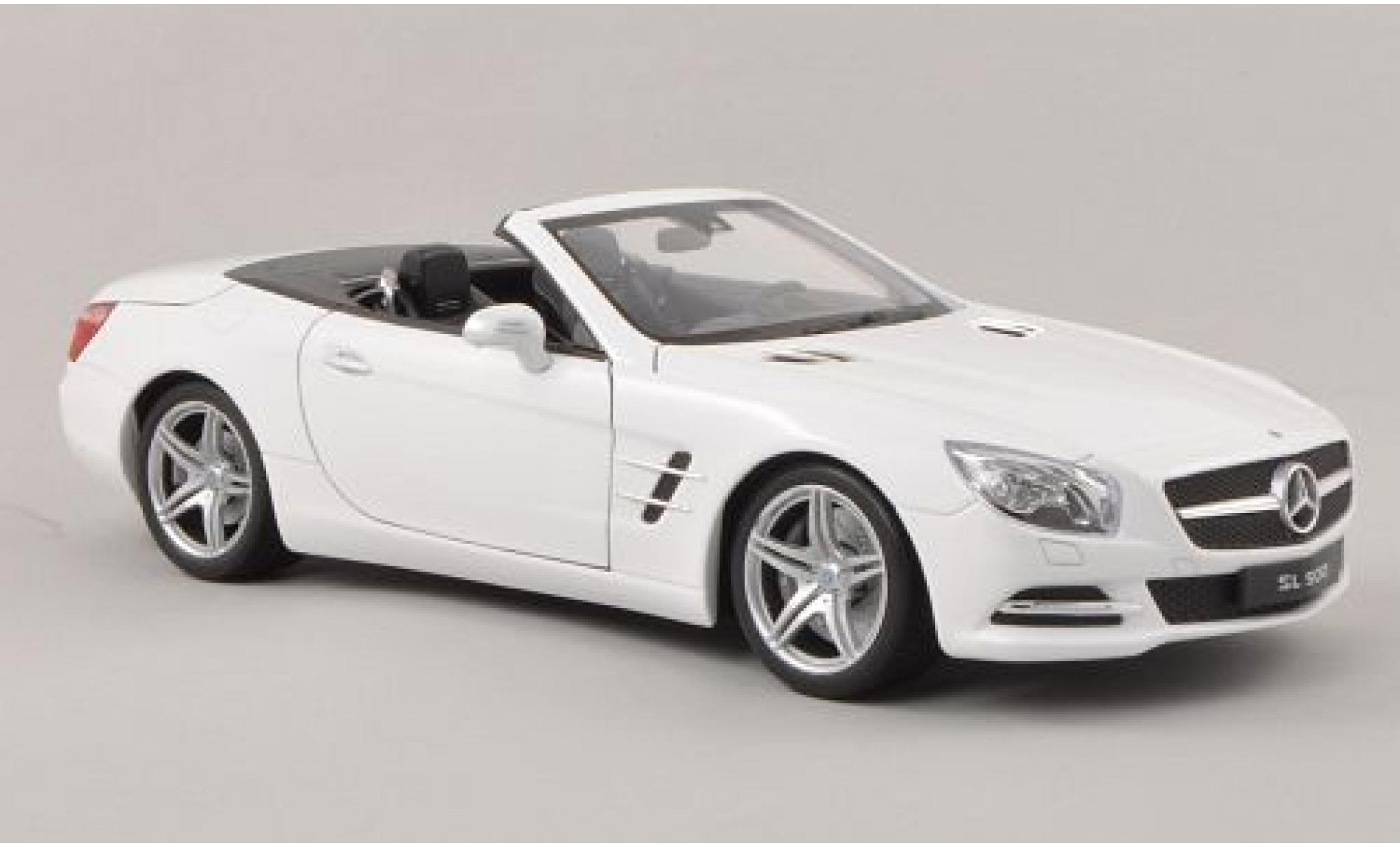 Mercedes Classe SL 1/18 Welly SL 500 (R231) metallico bianco 2012 Verdeck ouvert modellino in miniatura