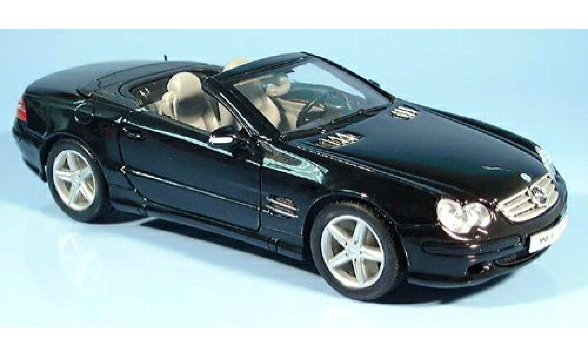 Mercedes Classe SL 1/24 Welly SL offen schwarz 2002 1:24 modellino in miniatura